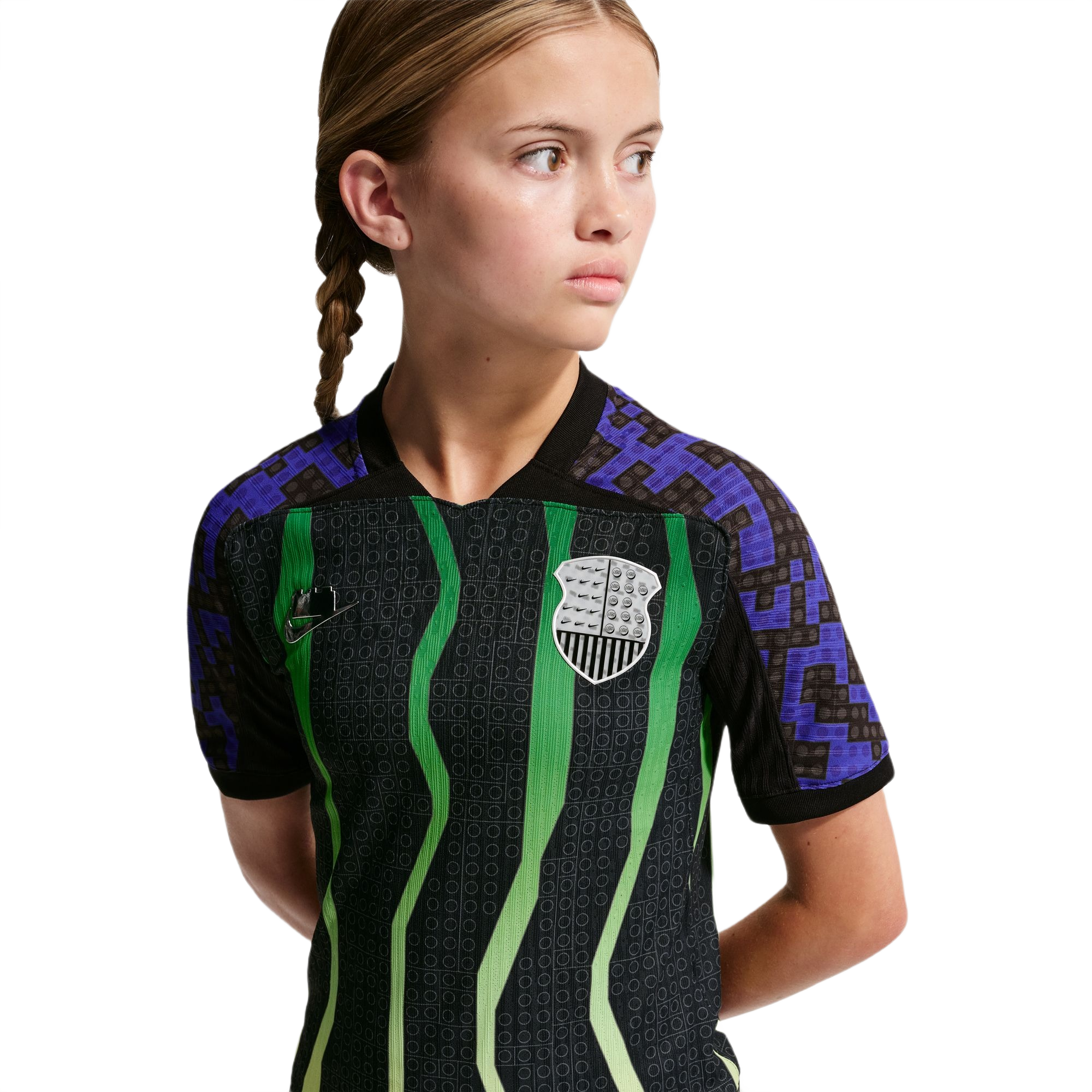 Nike Big Kids' x LEGO Collection Aero-FIT Soccer Jersey - BLACK Thumbnail View 6