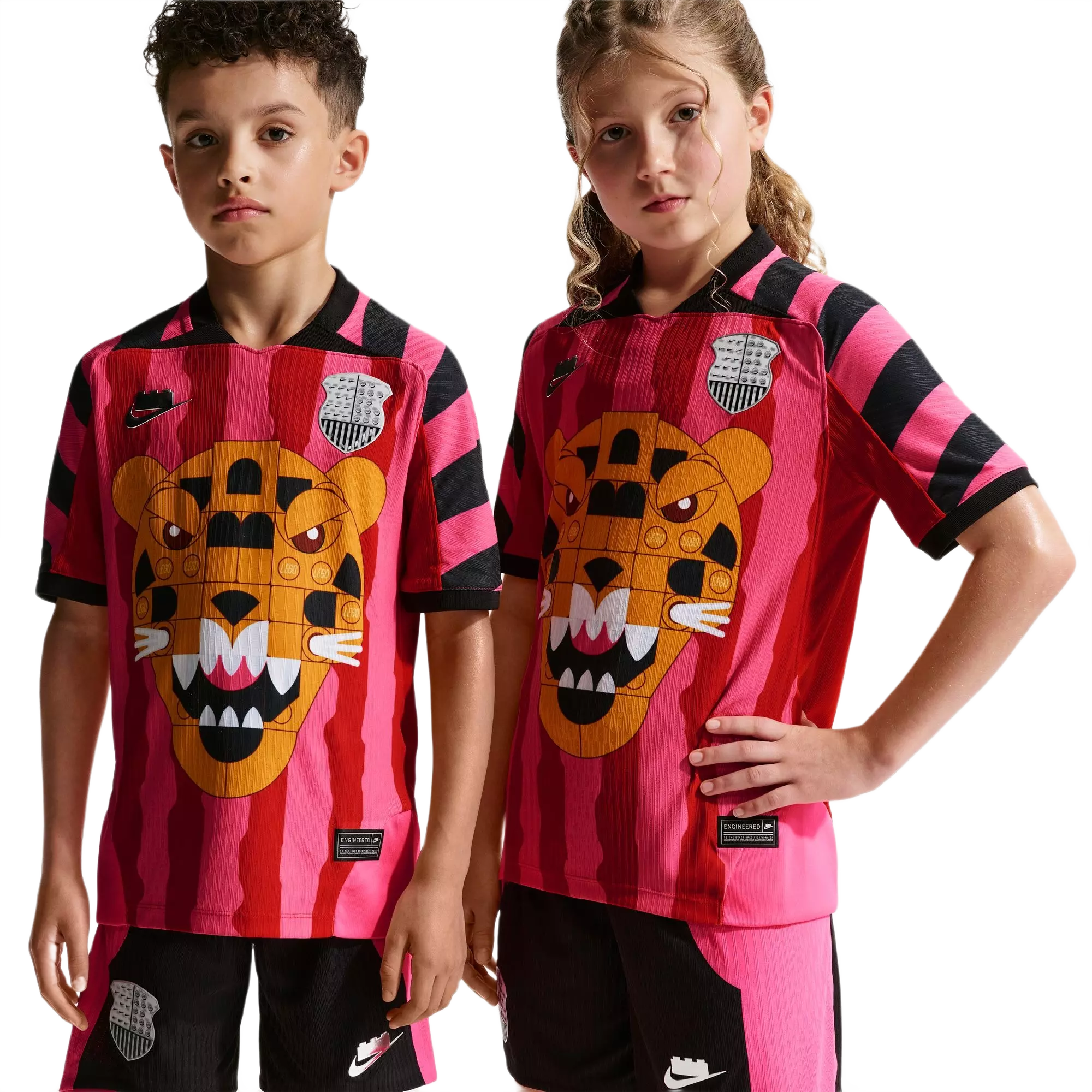 Nike Big Kids' x LEGO Collection Aero-FIT Soccer Jersey - Pink/Red - PINK/RED