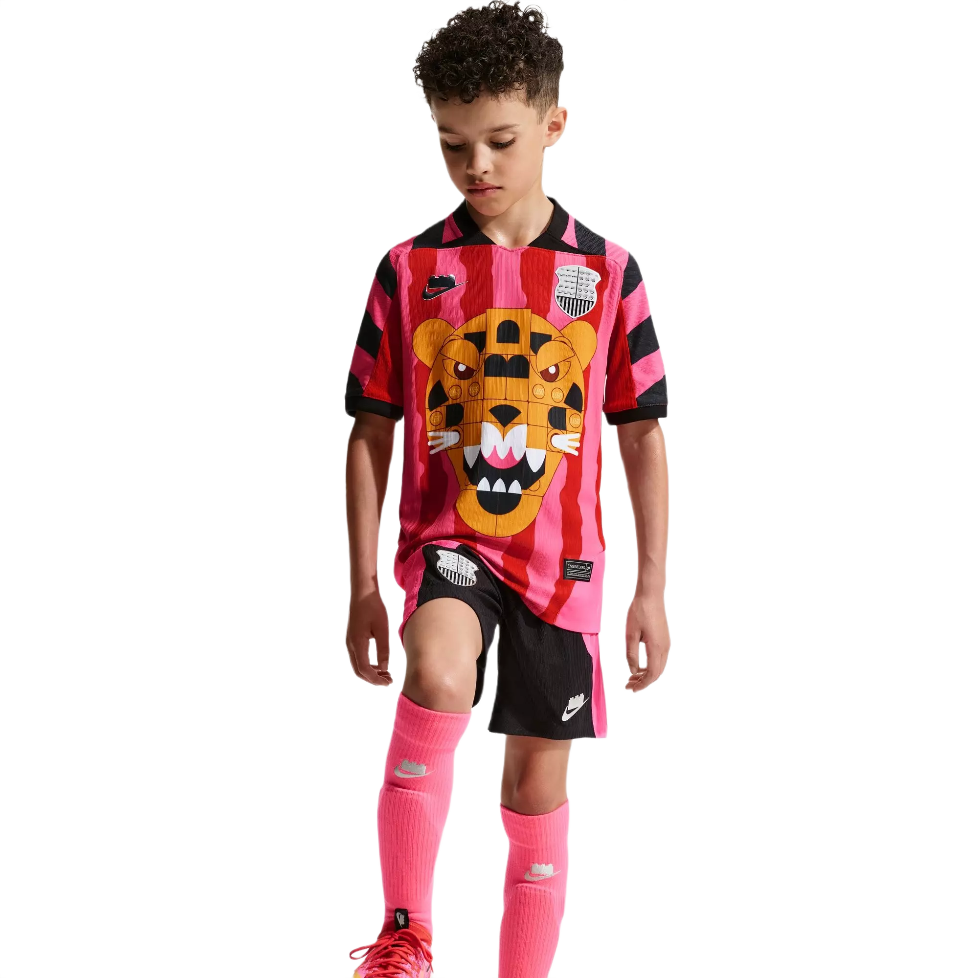 Nike Big Kids' x LEGO Collection Aero-FIT Soccer Jersey - Pink/Red - PINK/RED