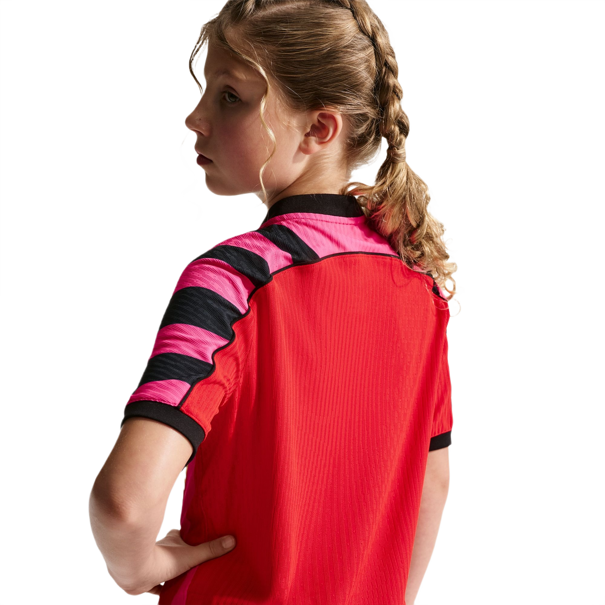 Nike x LEGO Collection Aero-FIT Big Kids' Pink/Red Soccer Jersey