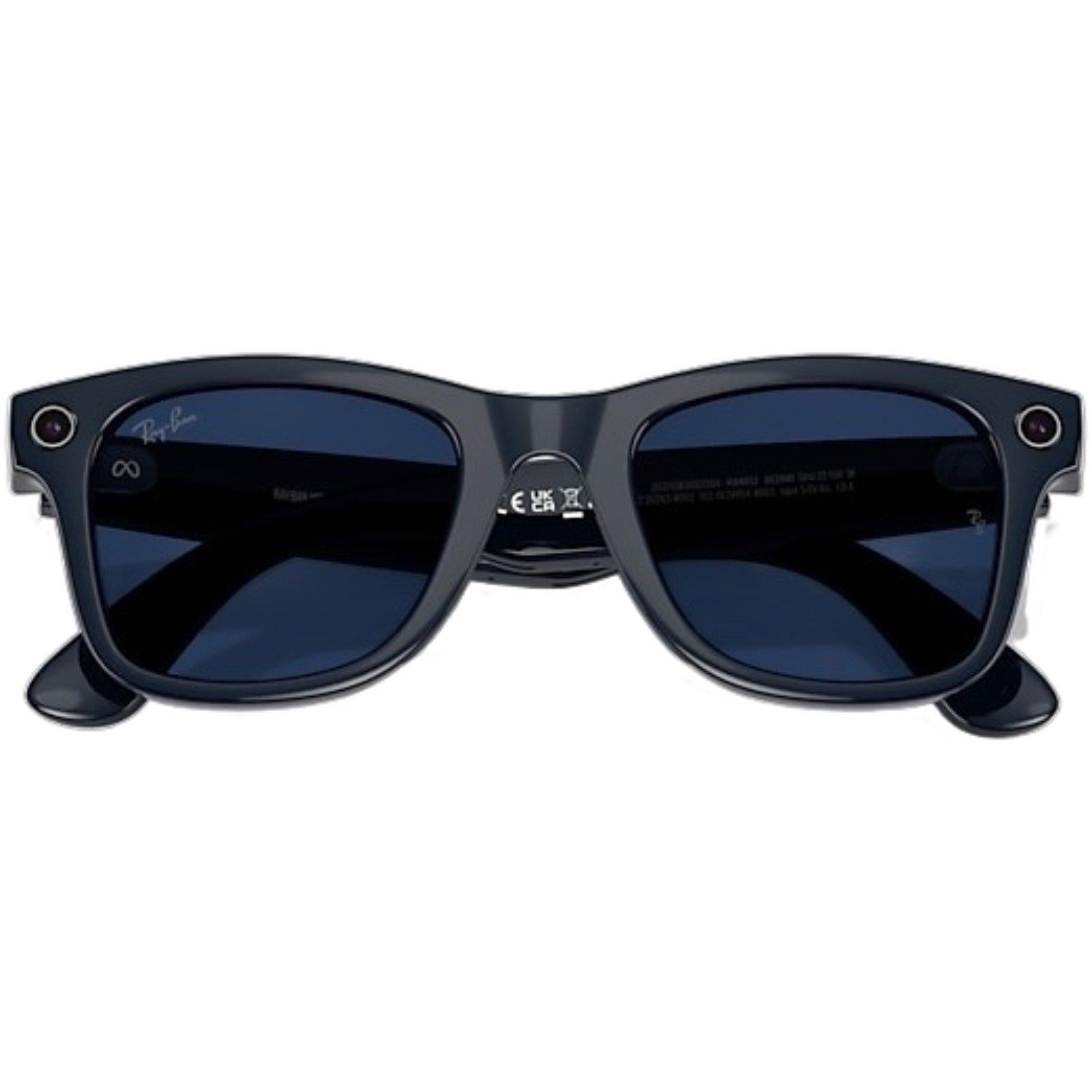 Ray-Ban Meta Wayfarer Sunglasses - BLACK Thumbnail View 3