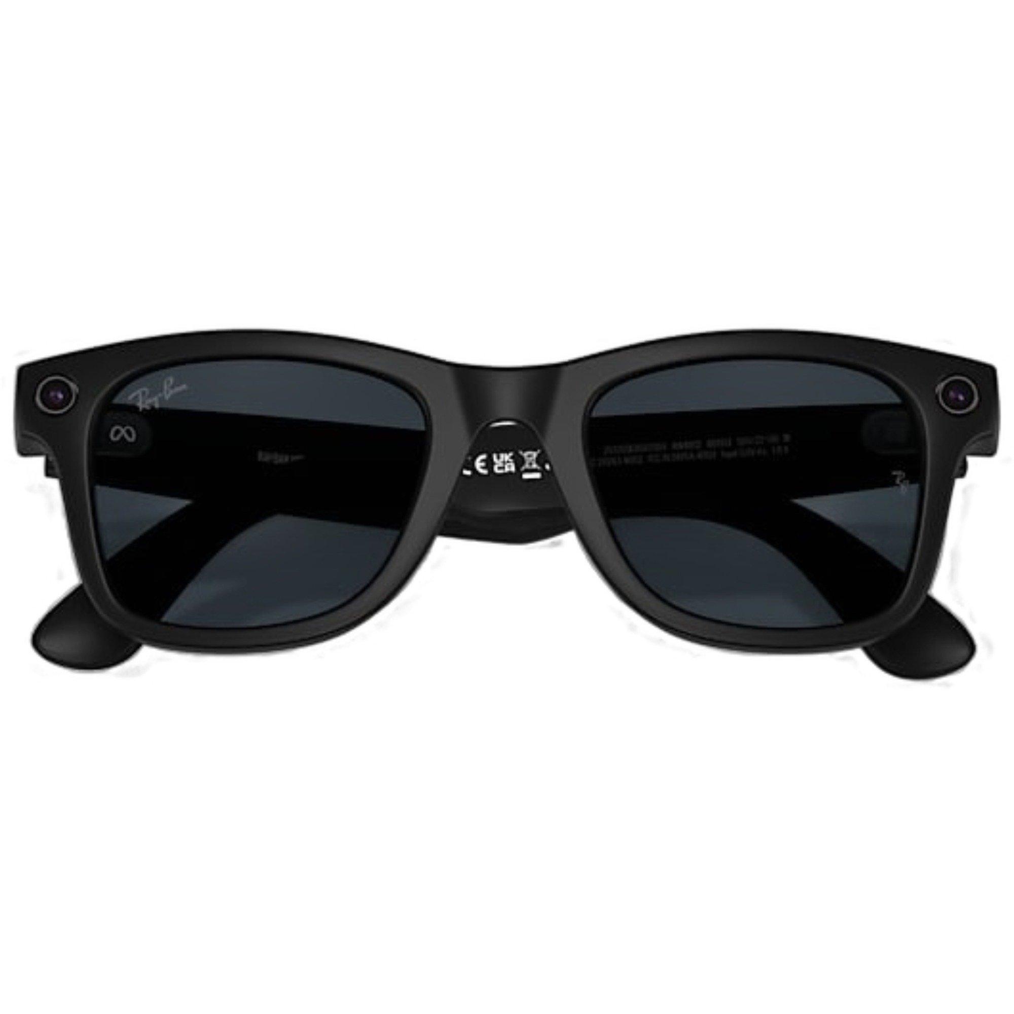 Ray-Ban Meta Wayfarer Sunglasses-Matte Black - BLACK Thumbnail View 3