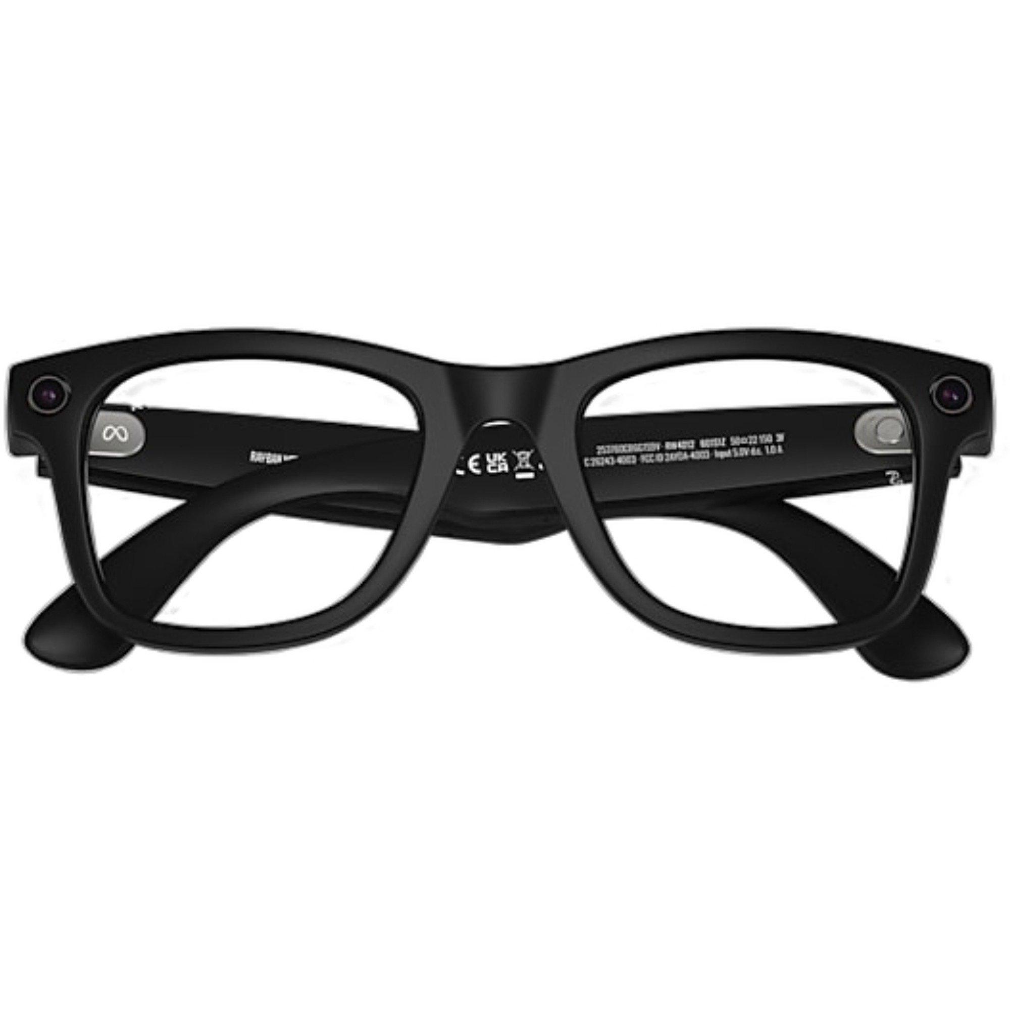 Ray-Ban Meta Wayfarer Sunglasses-Matte Black - BLACK Thumbnail View 6