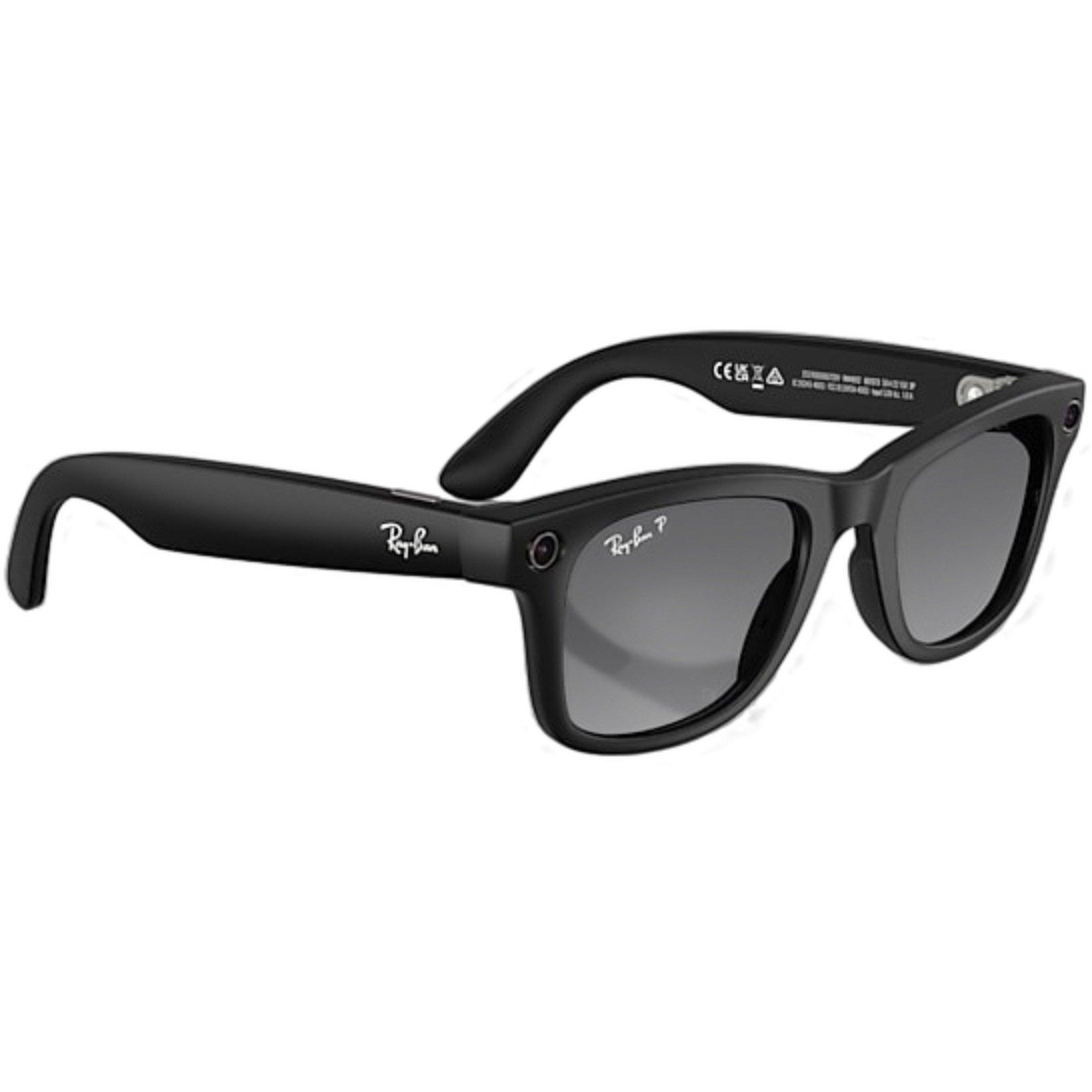 Ray-Ban Meta Wayfarer Sunglasses-Black - BLACK Thumbnail View 6