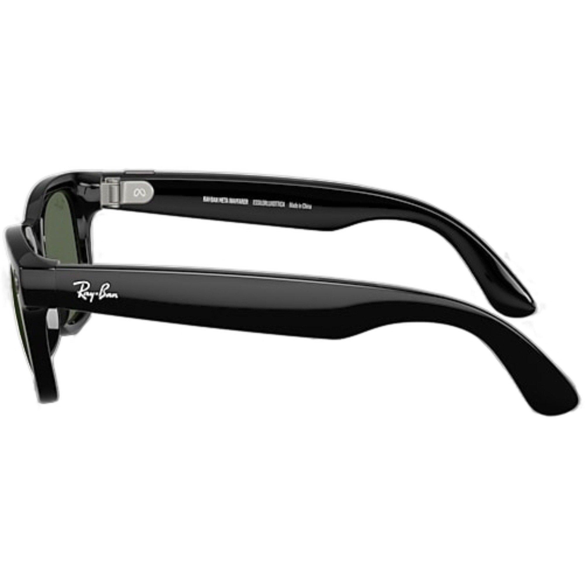 Ray-Ban Meta Wayfarer Sunglasses-Black/Green - BLACK/GREEN Thumbnail View 3