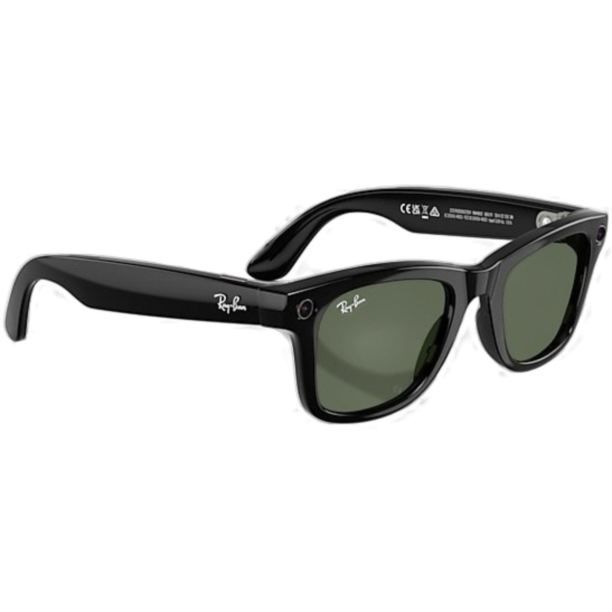 Ray-Ban Meta Wayfarer Sunglasses-Black/Green - BLACK/GREEN Thumbnail View 6