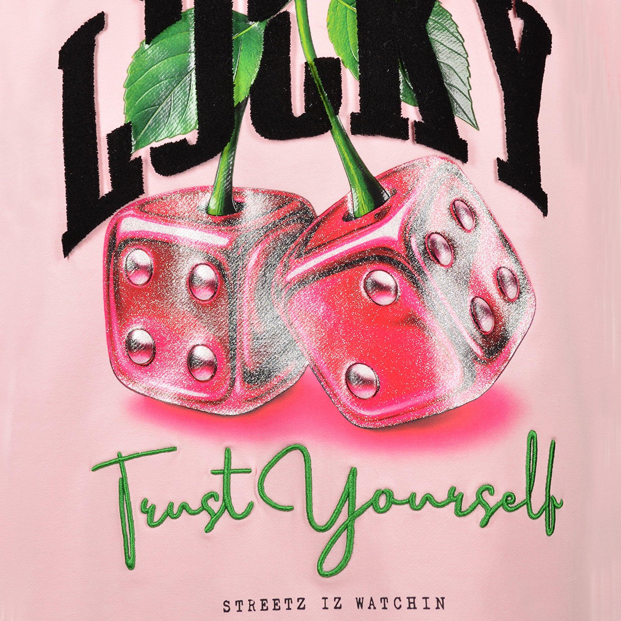 Streetz Iz Watchin Big Girls' Lucky Tee - PINK Thumbnail View 4