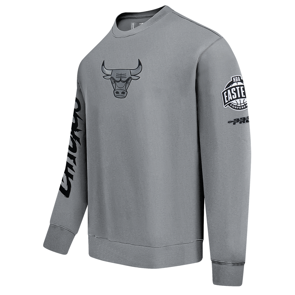 Pro Standard Chicago Bulls Grey Pack Fleece Crew Sweater-Grey - GREY Thumbnail View 3