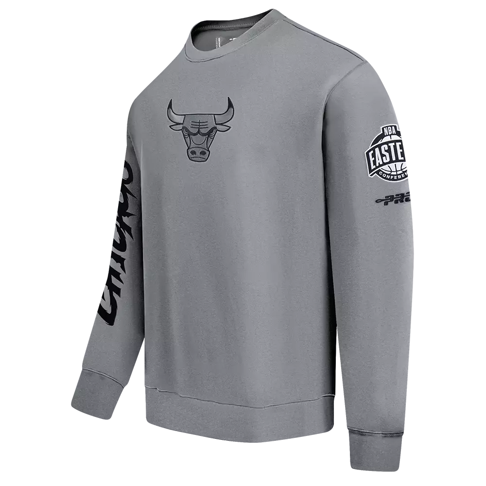 Pro Standard Chicago Bulls Grey Pack Fleece Crew Sweater-Grey - GREY