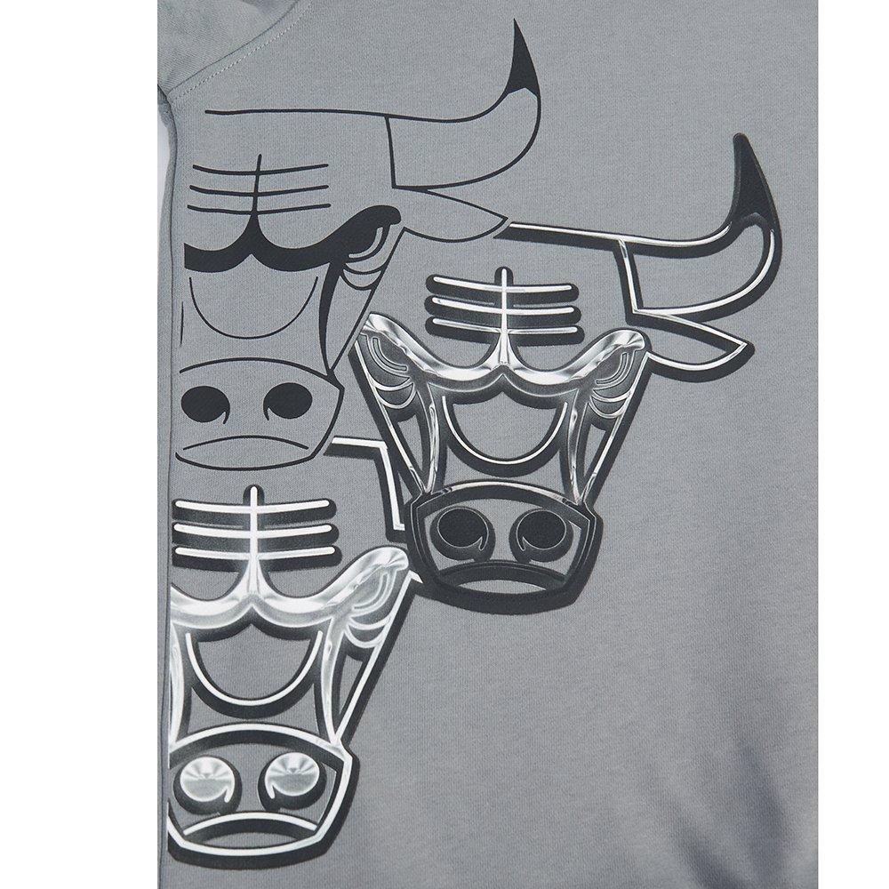 Pro Standard Chicago Bulls Grey Pack Fleece Crew Sweater-Grey - GREY Thumbnail View 6