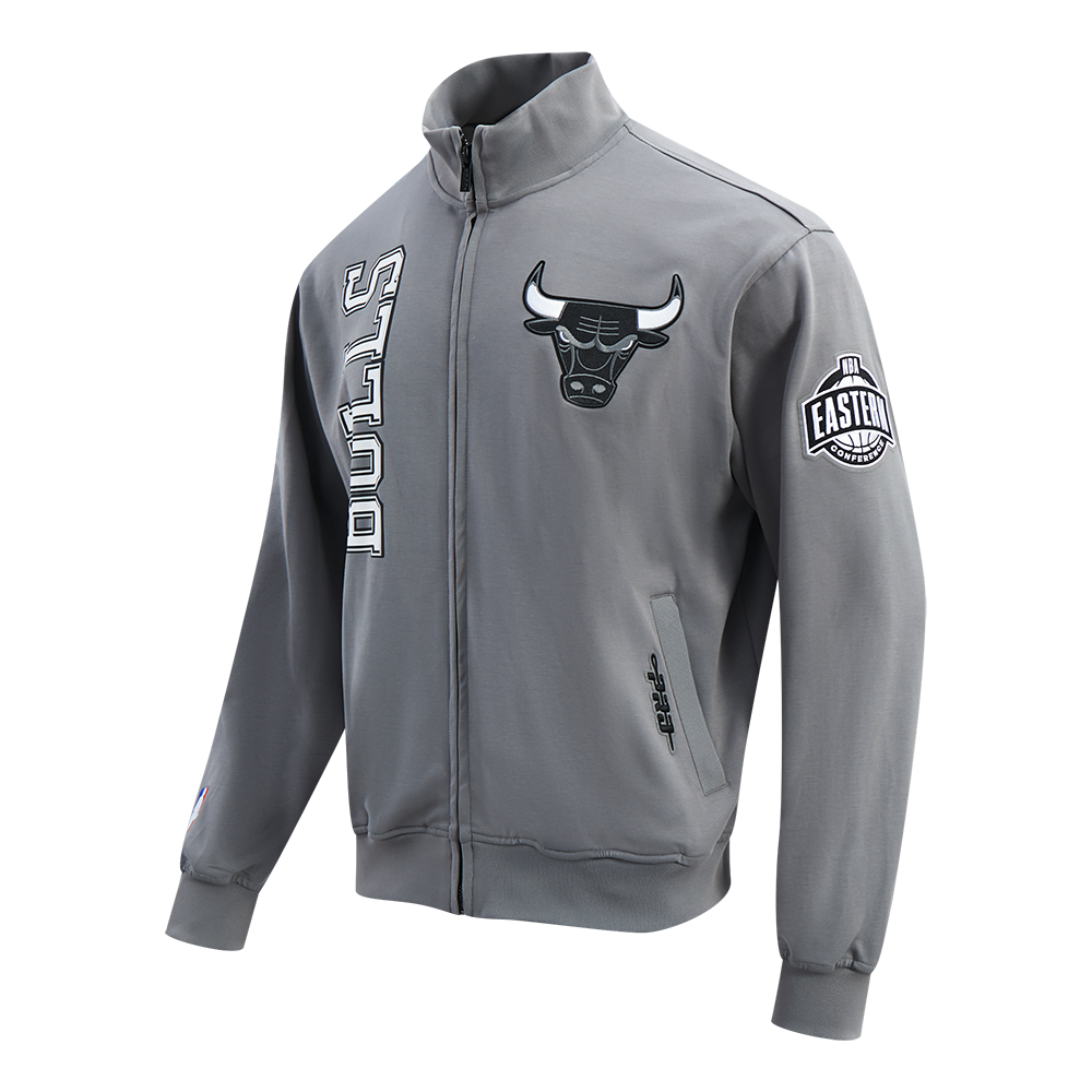 Pro Standard Chicago Bulls Grey Pack Track Jacket-Grey - GREY Thumbnail View 3