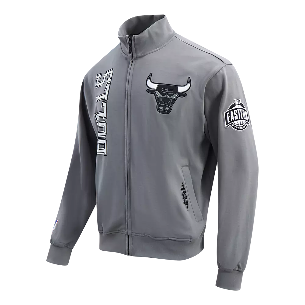 Pro Standard Chicago Bulls Grey Pack Track Jacket-Grey - GREY