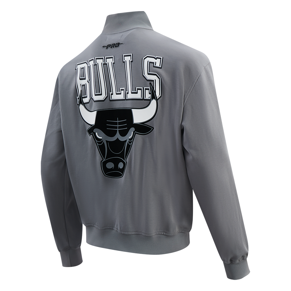 Pro Standard Chicago Bulls Grey Pack Track Jacket-Grey - GREY Thumbnail View 4