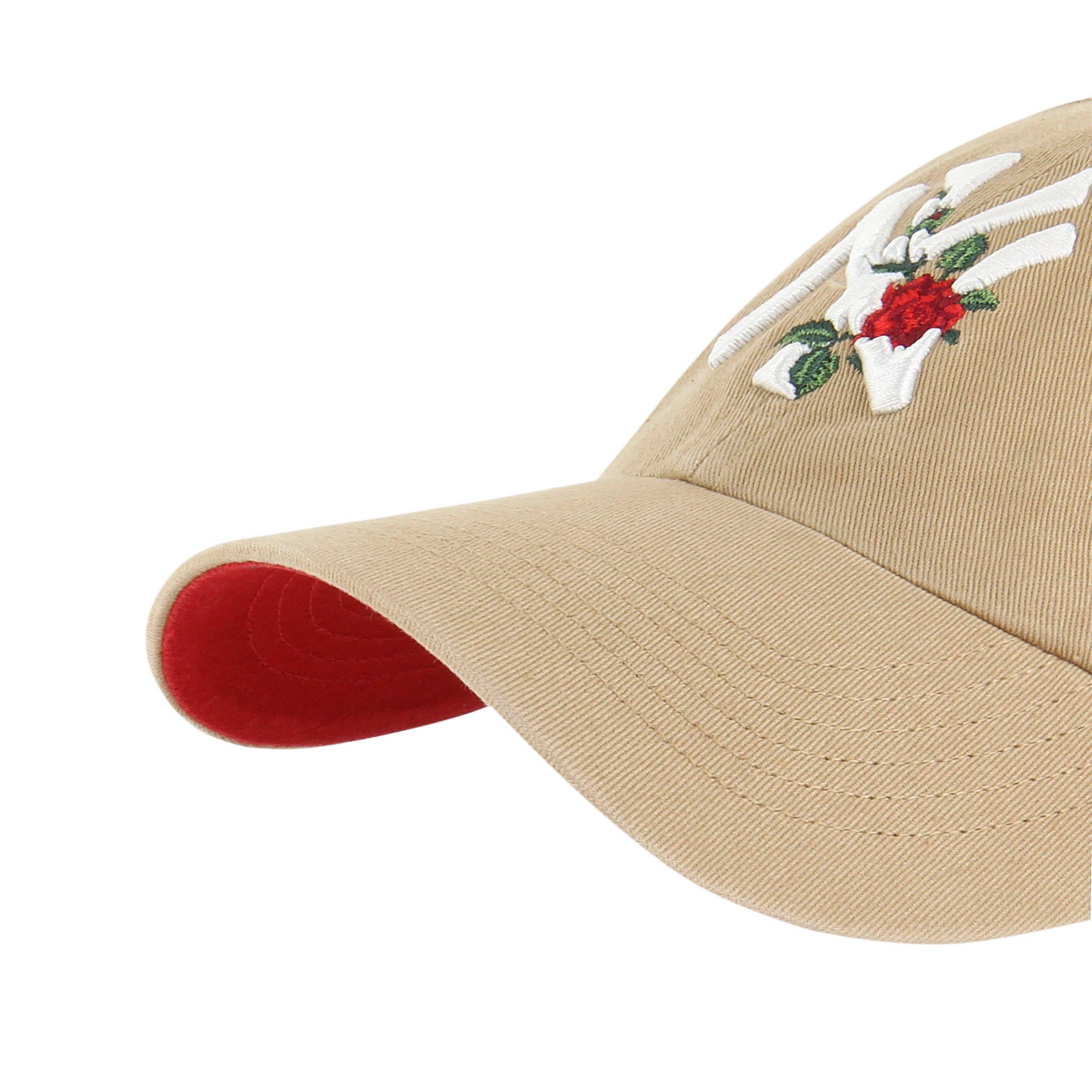 '47 New York Yankees Roses Cleanup Khaki Snapback Hat