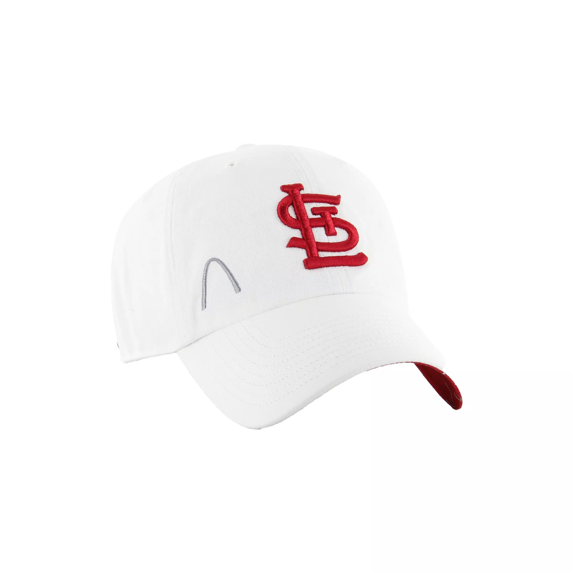 '47 St. Louis Cardinals Arch Cleanup Snapback Hat-White/Red - WHITE/RED