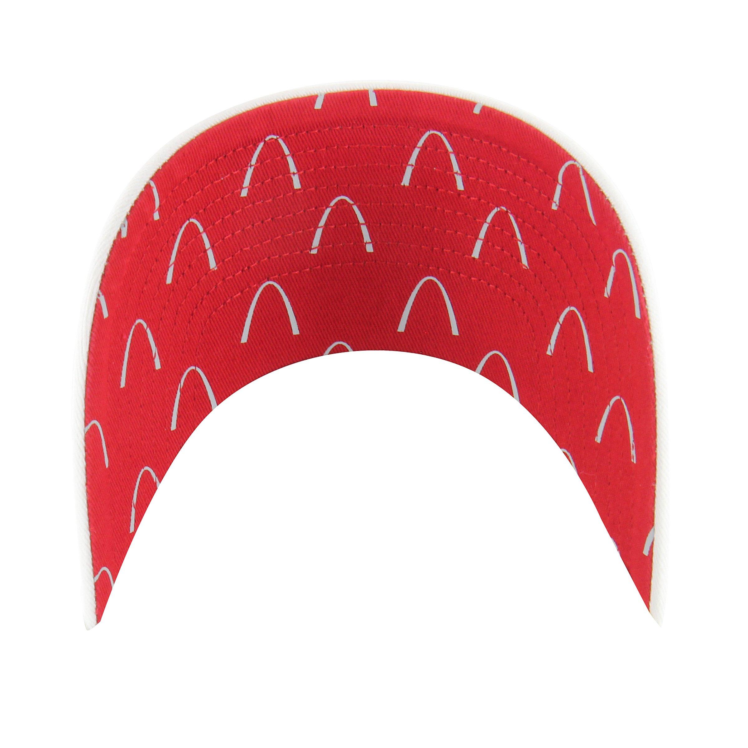 47 St. Louis Cardinals Arch Cleanup Snapback Hat - White/Red - WHITE/RED Thumbnail View 5