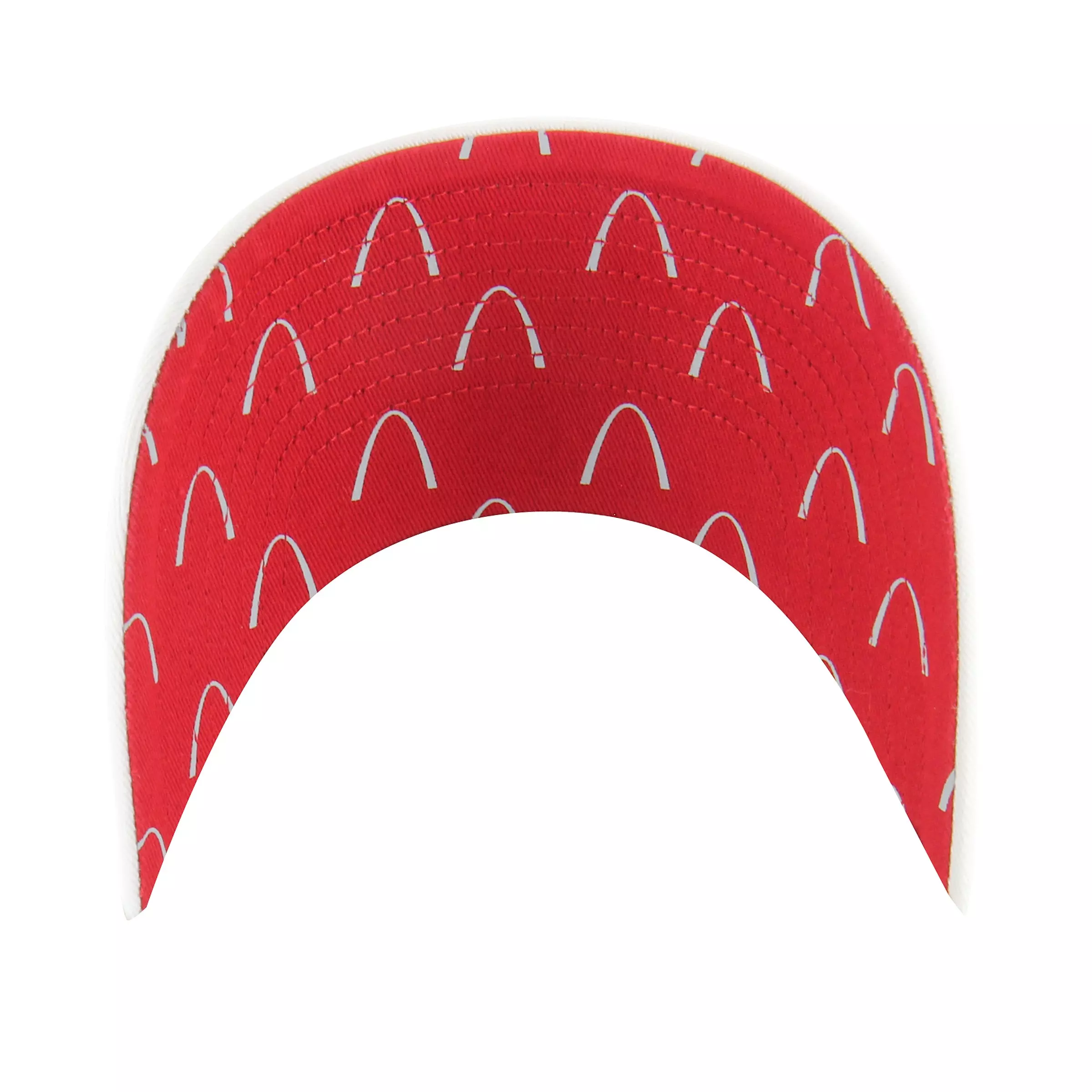 47 St. Louis Cardinals Arch Cleanup Snapback Hat - White/Red - WHITE/RED