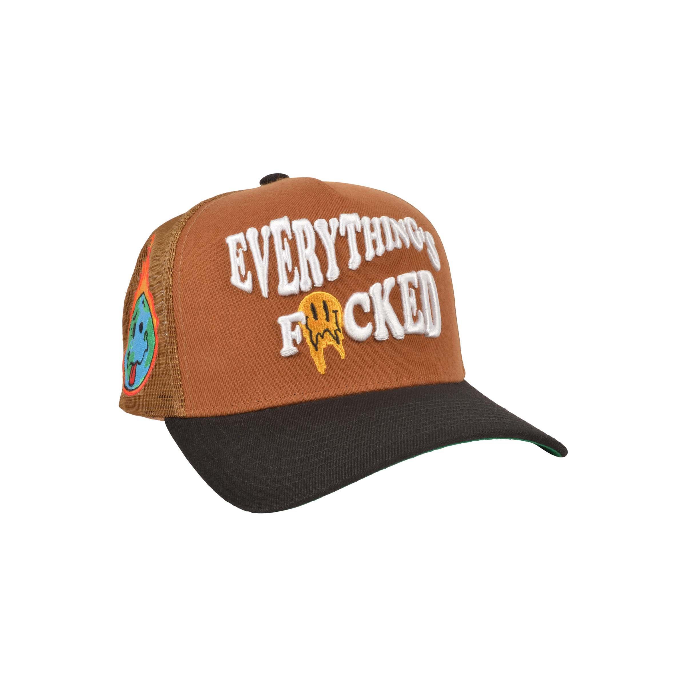 Field Grade Everything's F'd Snapback Hat-Brown - BROWN Thumbnail View 2
