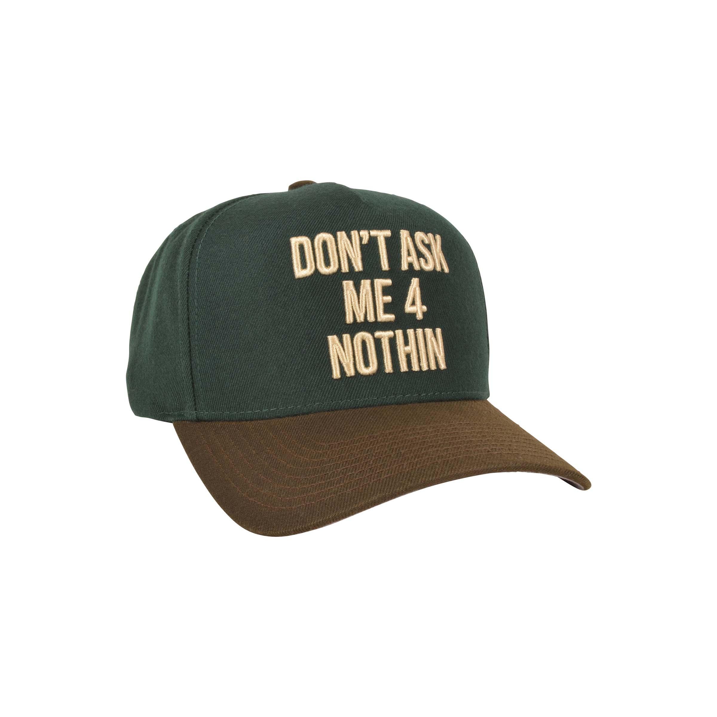 Field Grade Don't Ask 4 Nothin' Snapback Hat-Green - GREEN Thumbnail View 2