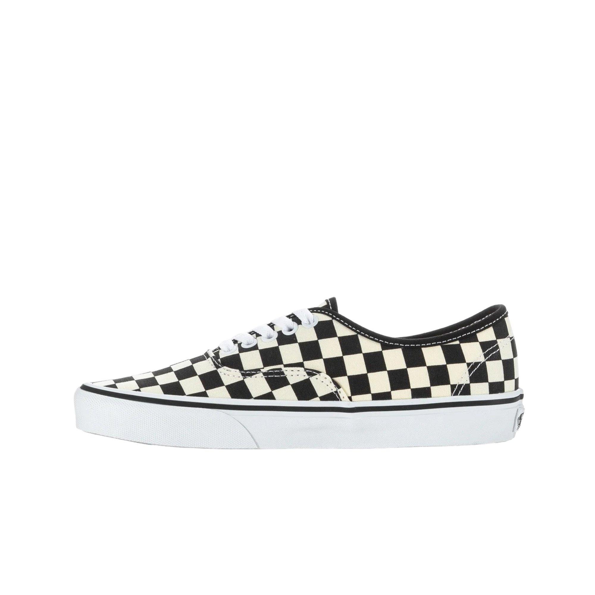 Vans Authentic Checkerboard "Black/White" Women's Shoe - BLACK/WHITE Thumbnail View 2