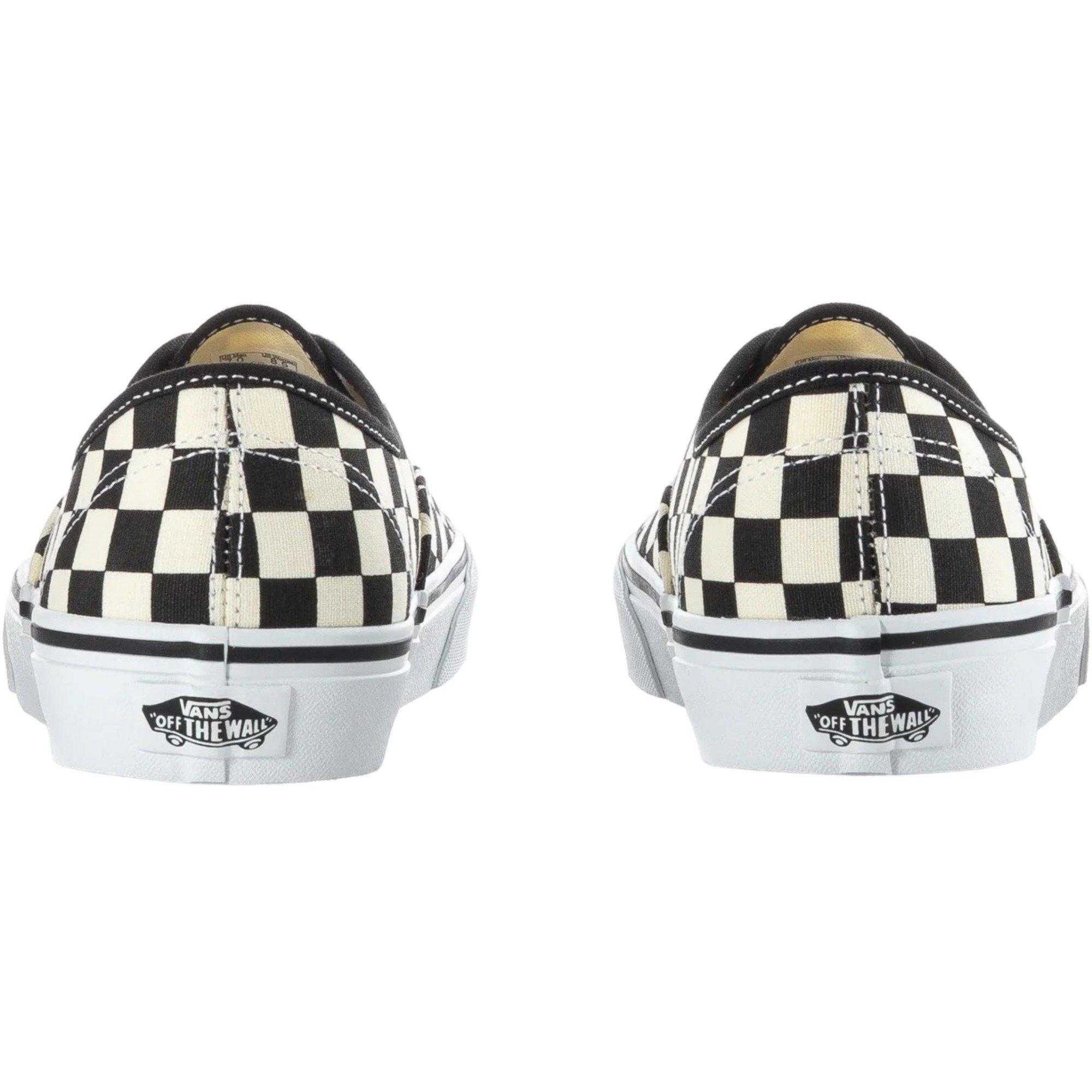 Vans Authentic Checkerboard "Black/White" Women's Shoe - BLACK/WHITE Thumbnail View 5
