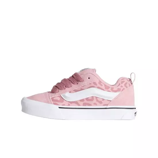 Vans Knu Skool Leopard "Misty Mauve" Grade School Girls' Shoe - PINK