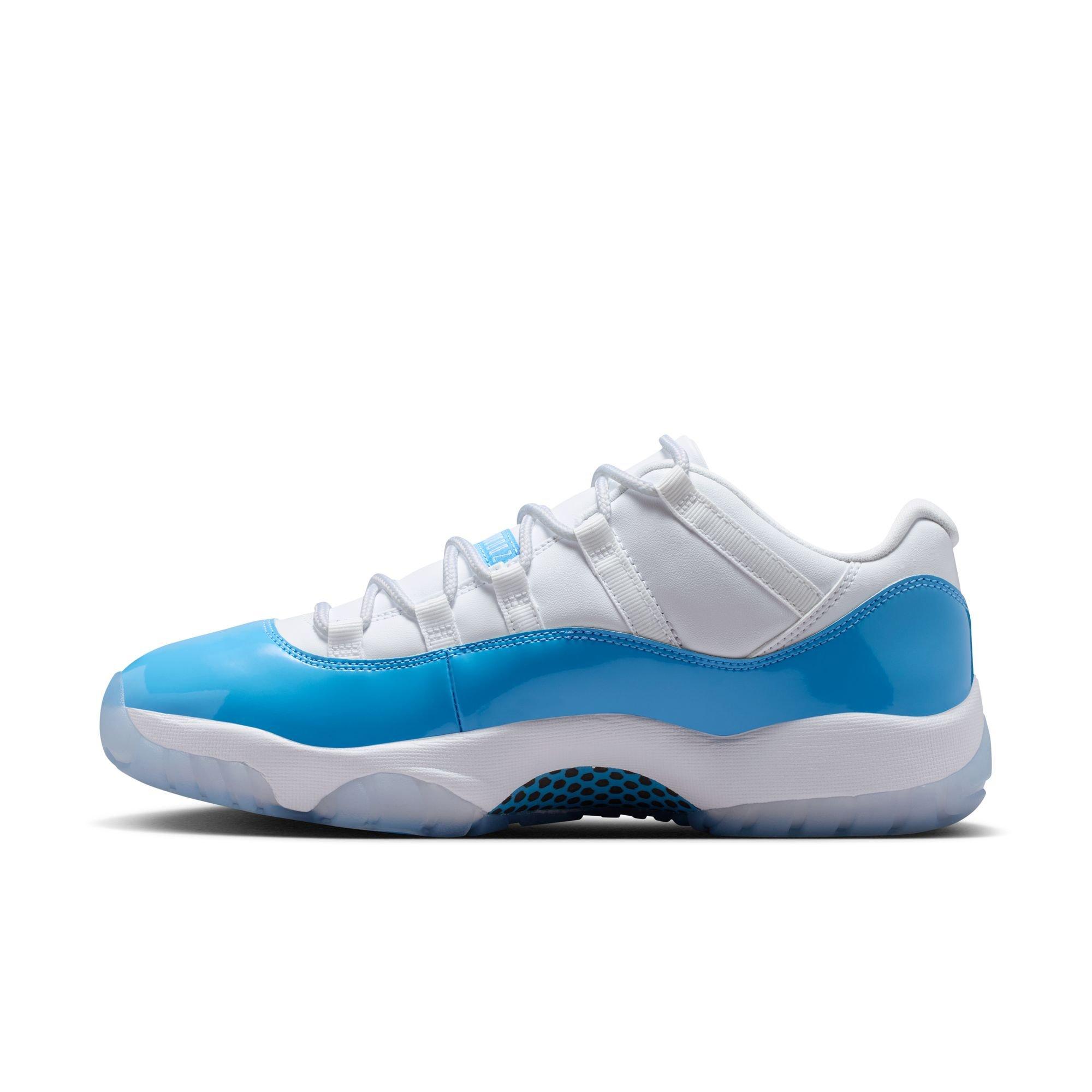 Jordan 11 Retro Low "White and University Blue" Men's Shoe - WHITE/UNIVERSITY BLUE/BLACK Thumbnail View 8