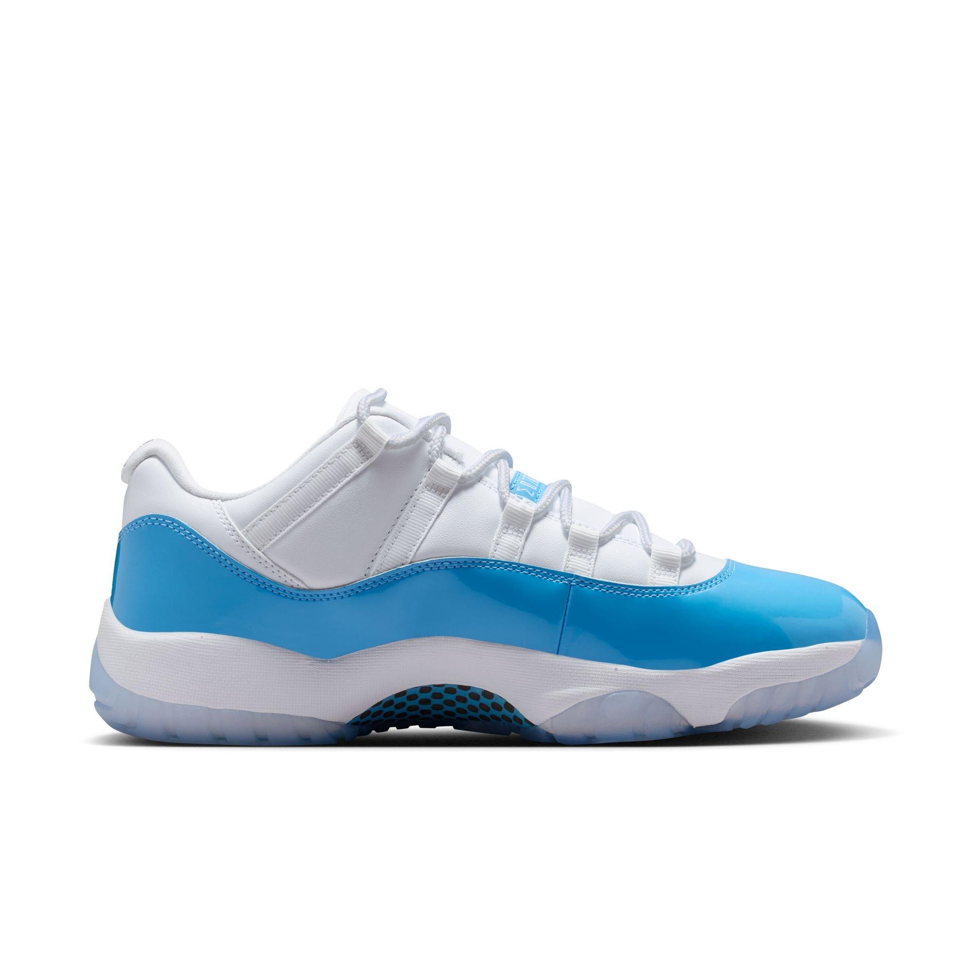 Jordan 11 Retro Low "White and University Blue" Men's Shoe - WHITE/UNIVERSITY BLUE/BLACK Thumbnail View 3