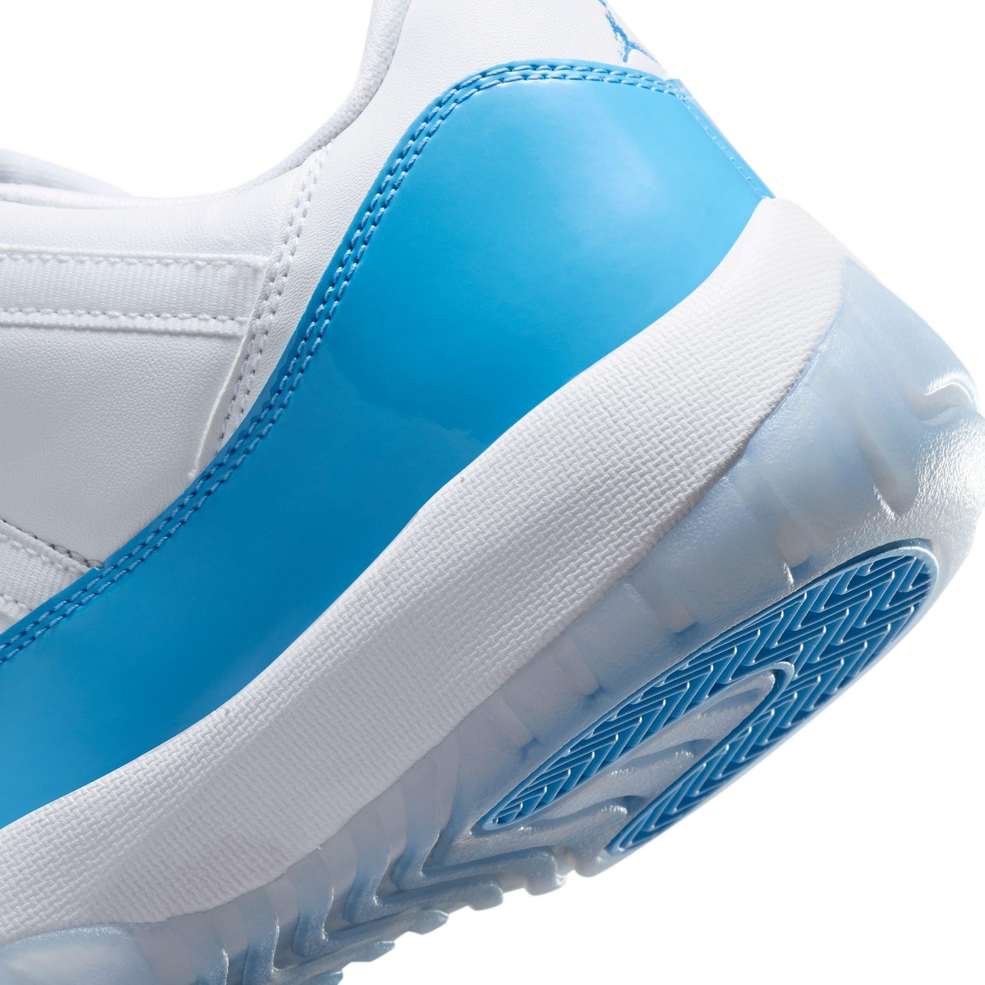 Jordan 11 Retro Low "White and University Blue" Men's Shoe - WHITE/UNIVERSITY BLUE/BLACK Thumbnail View 6