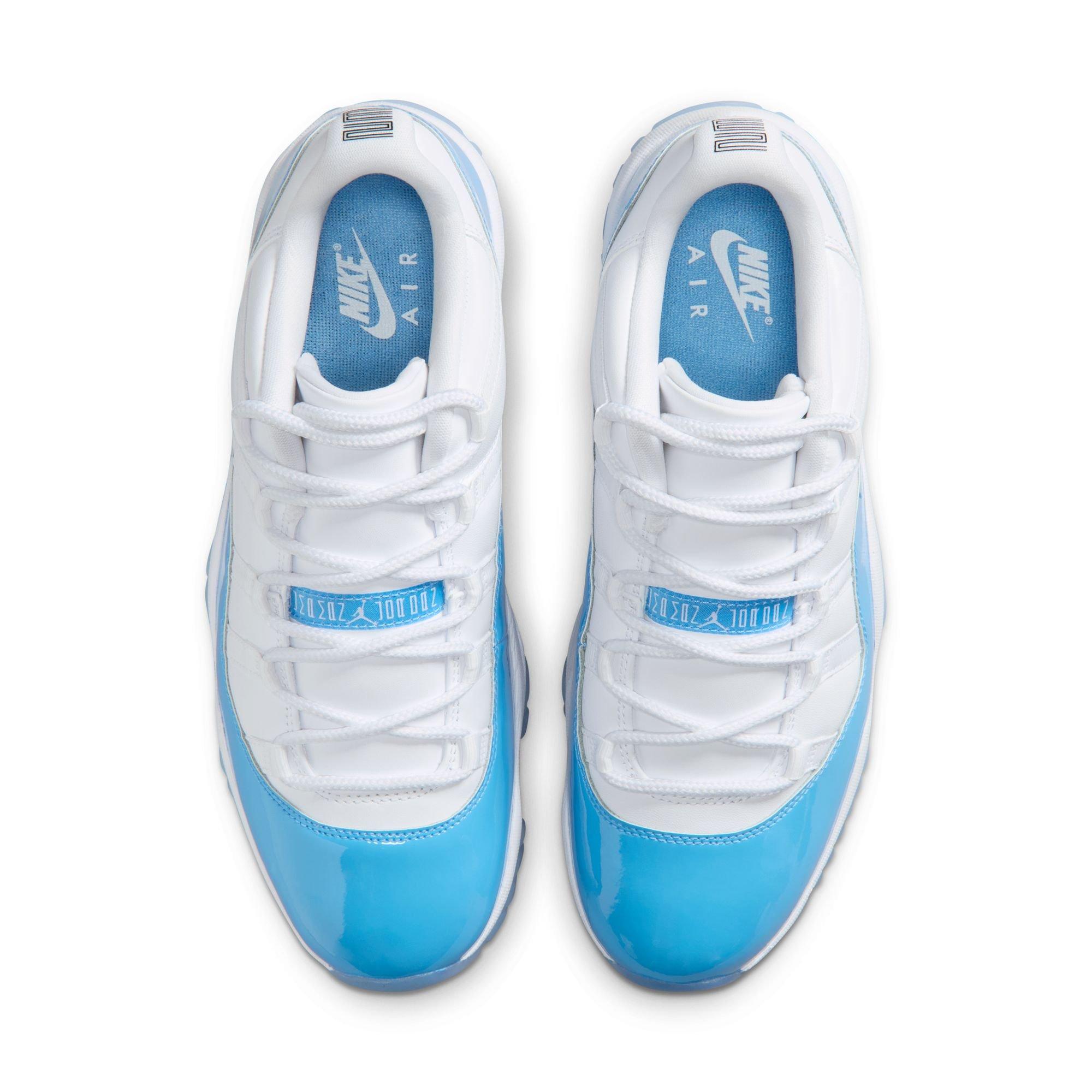 Jordan 11 Retro Low "White and University Blue" Men's Shoe - WHITE/UNIVERSITY BLUE/BLACK Thumbnail View 10
