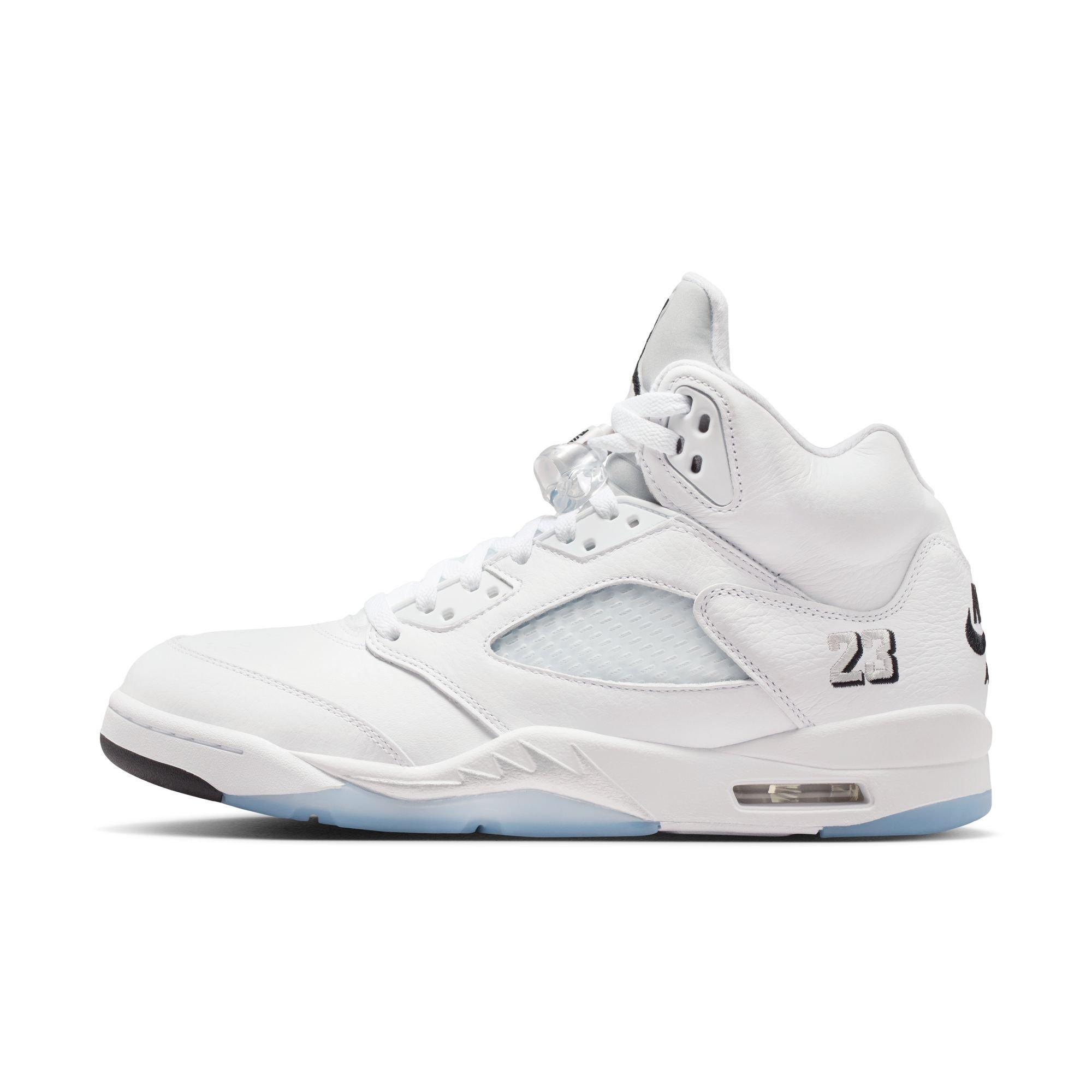 Jordan 5 Retro &ldquo;White Metallic&rdquo; Men's Shoe - WHITE/BLACK/METALLIC SILVER Thumbnail View 9