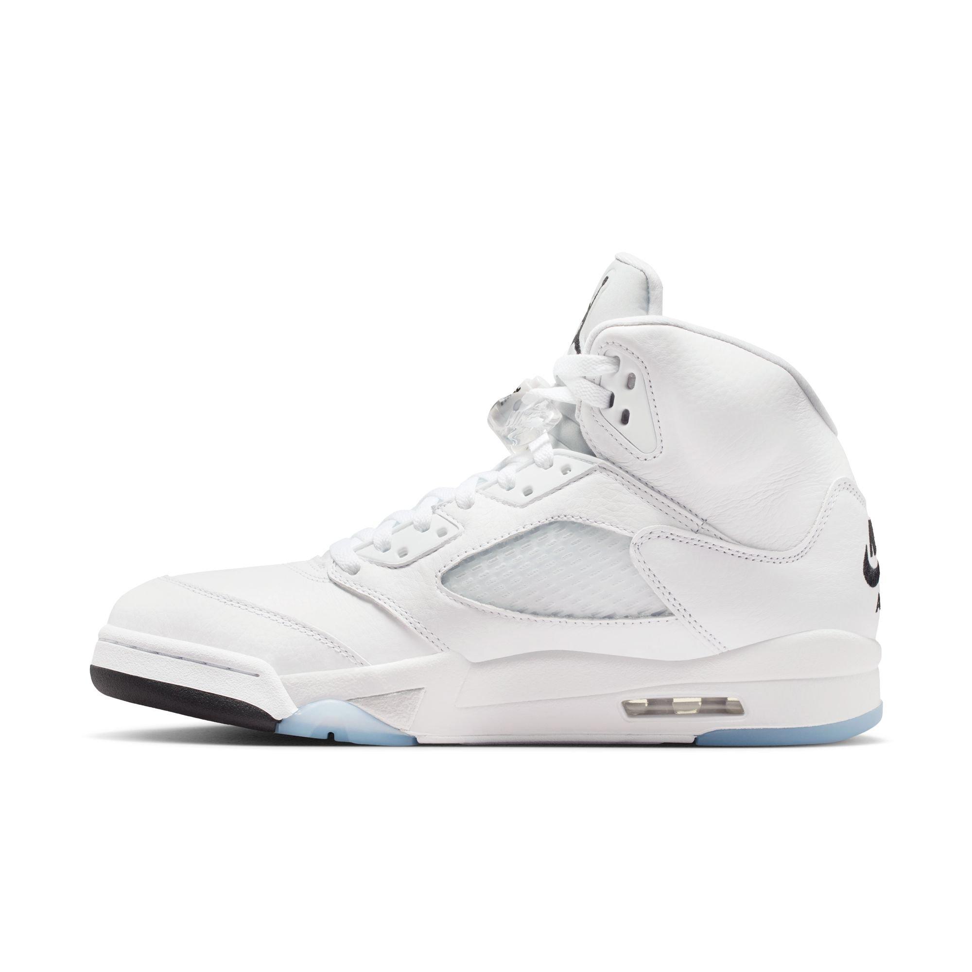 Jordan 5 Retro &ldquo;White Metallic&rdquo; Men's Shoe - WHITE/BLACK/METALLIC SILVER Thumbnail View 10