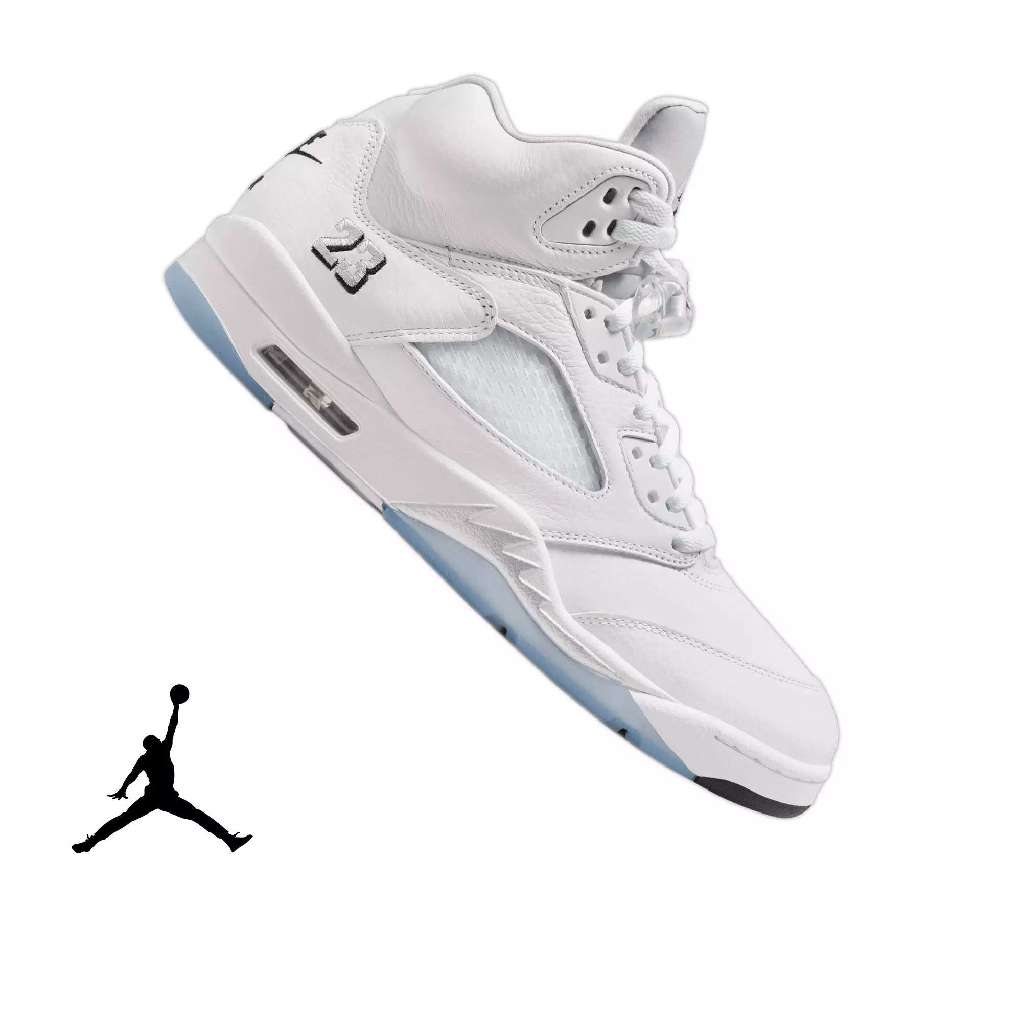 Jordan 5 Retro &ldquo;White Metallic&rdquo; Men's Shoe - WHITE/BLACK/METALLIC SILVER