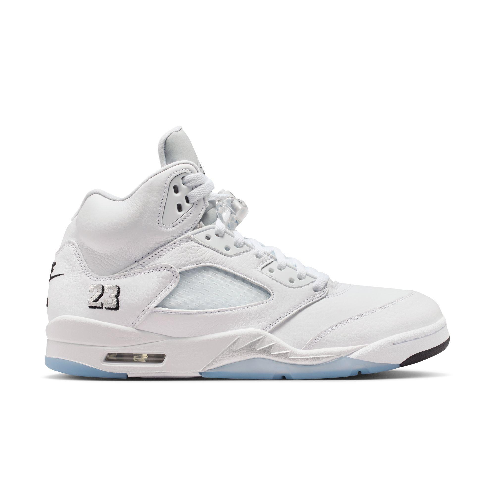 Jordan 5 Retro &ldquo;White Metallic&rdquo; Men's Shoe - WHITE/BLACK/METALLIC SILVER Thumbnail View 2