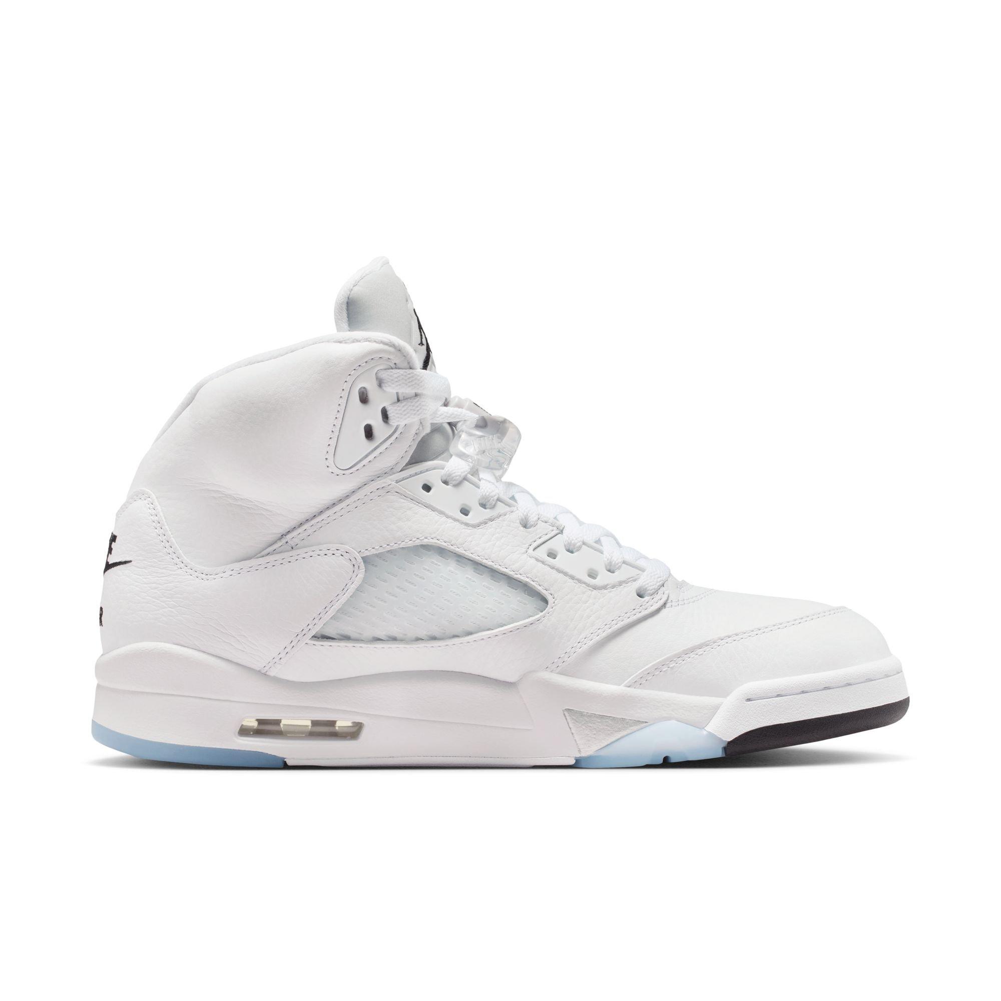 Jordan 5 Retro &ldquo;White Metallic&rdquo; Men's Shoe - WHITE/BLACK/METALLIC SILVER Thumbnail View 3