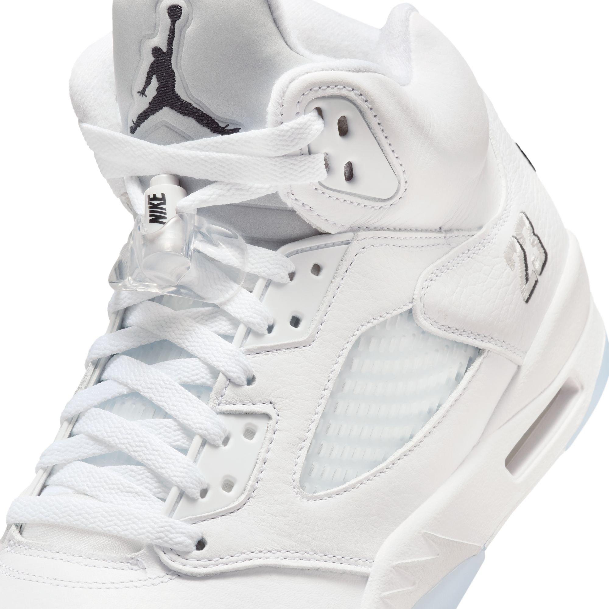 Jordan 5 Retro &ldquo;White Metallic&rdquo; Men's Shoe - WHITE/BLACK/METALLIC SILVER Thumbnail View 5