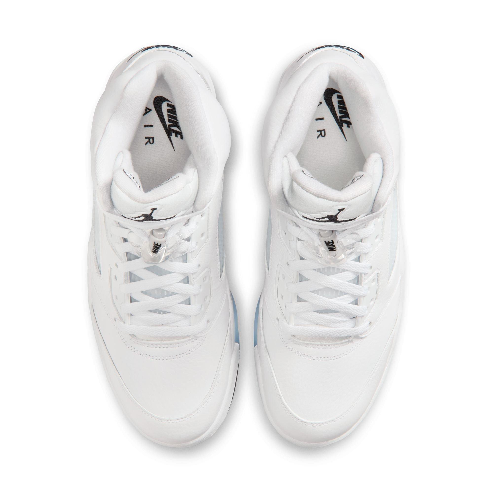 Jordan 5 Retro &ldquo;White Metallic&rdquo; Men's Shoe - WHITE/BLACK/METALLIC SILVER Thumbnail View 12
