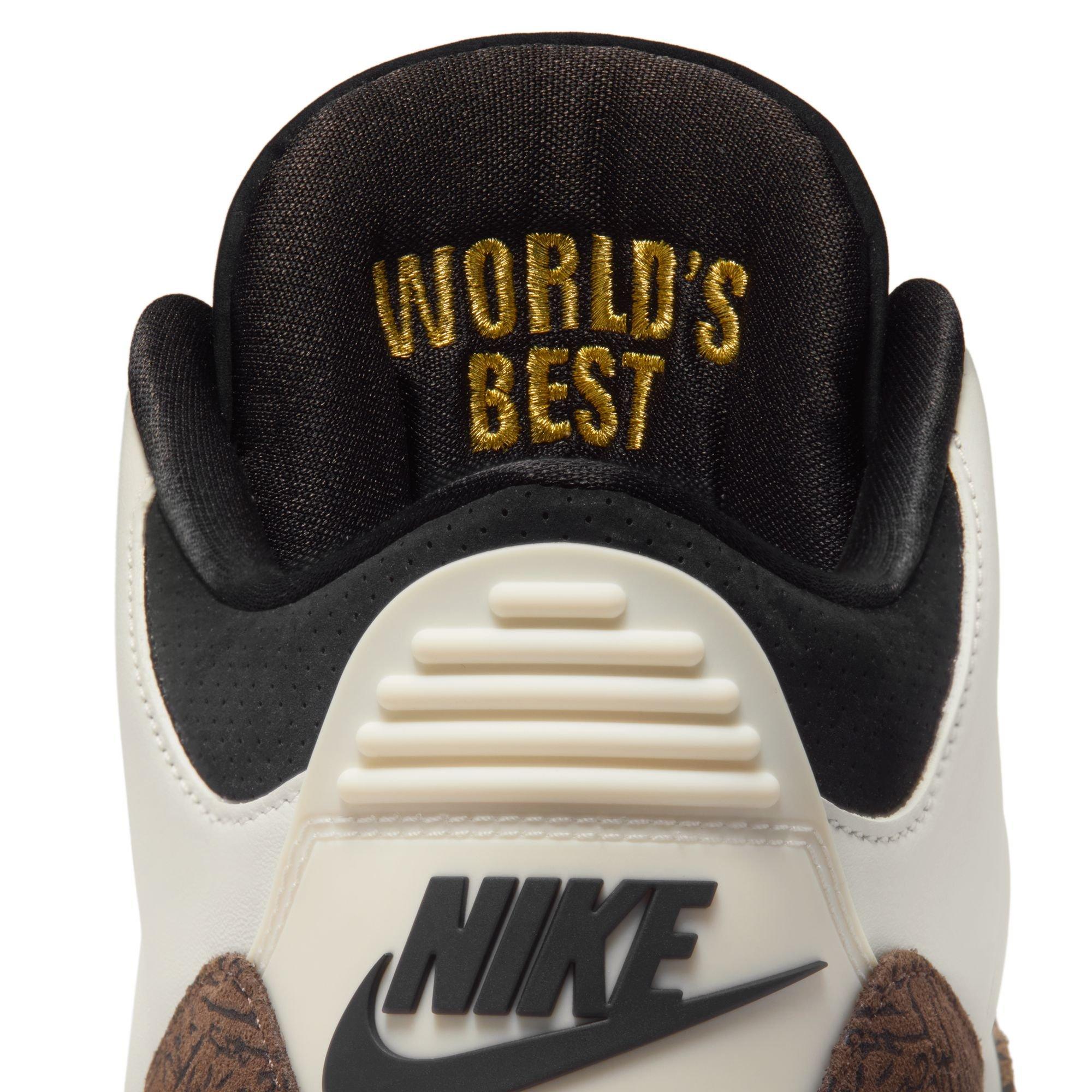 Jordan 3 Retro "World's Best" Men's Shoe - SAIL/BLACK/UNIVERSITY RED/PALE IVORY Thumbnail View 7