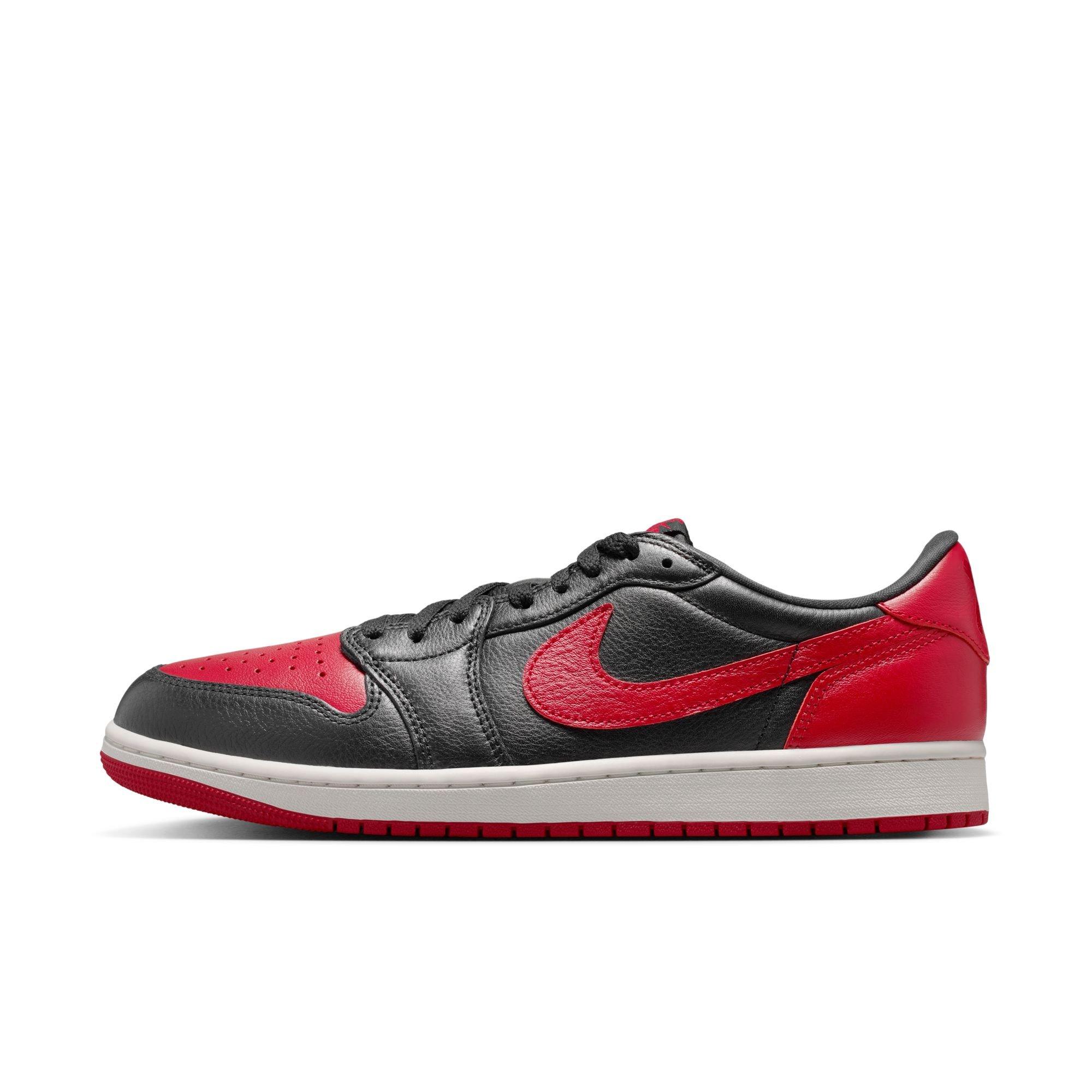 Jordan 1 Low OG "Banned" Men's Shoe - BLACK/VARSITY RED/SUMMIT WHITE Thumbnail View 11