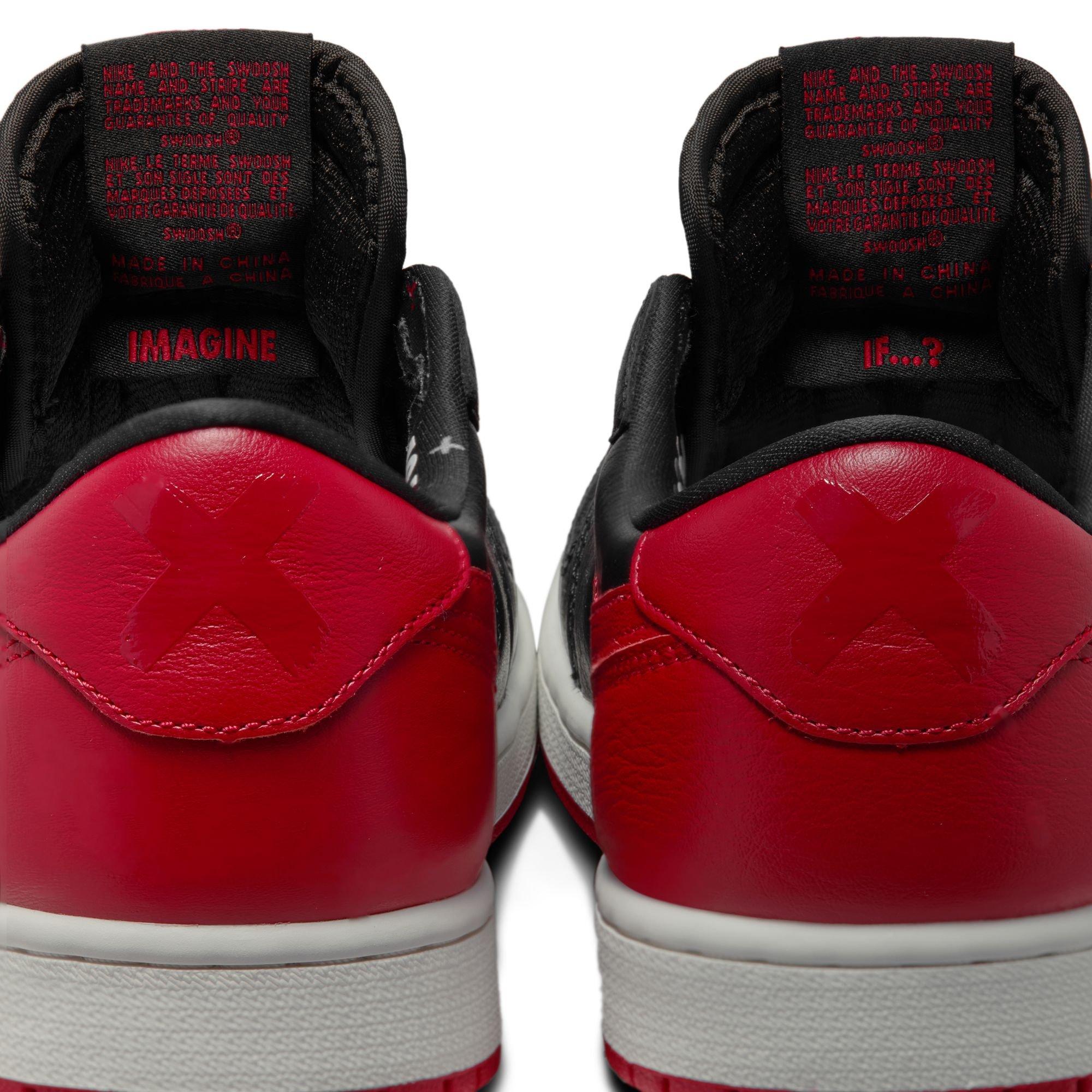 Jordan 1 Low OG "Banned" Men's Shoe - BLACK/VARSITY RED/SUMMIT WHITE Thumbnail View 7