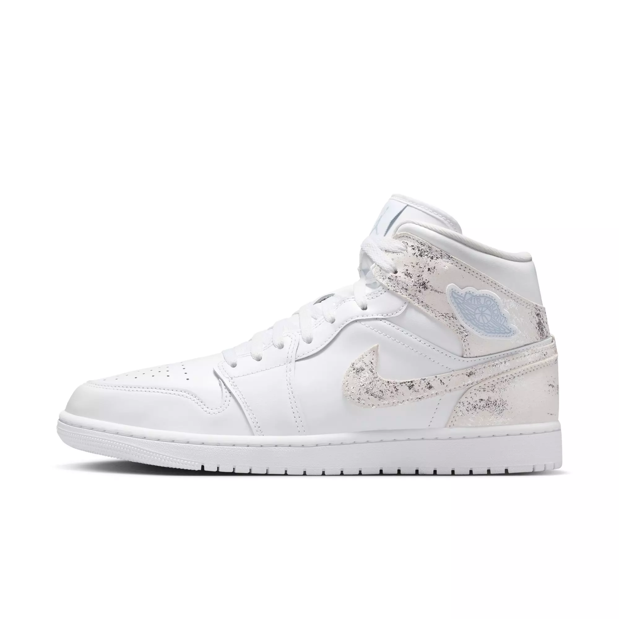 Jordan 1 Mid SE "White/Field Silver" Men's Shoe - WHITE/SILVER