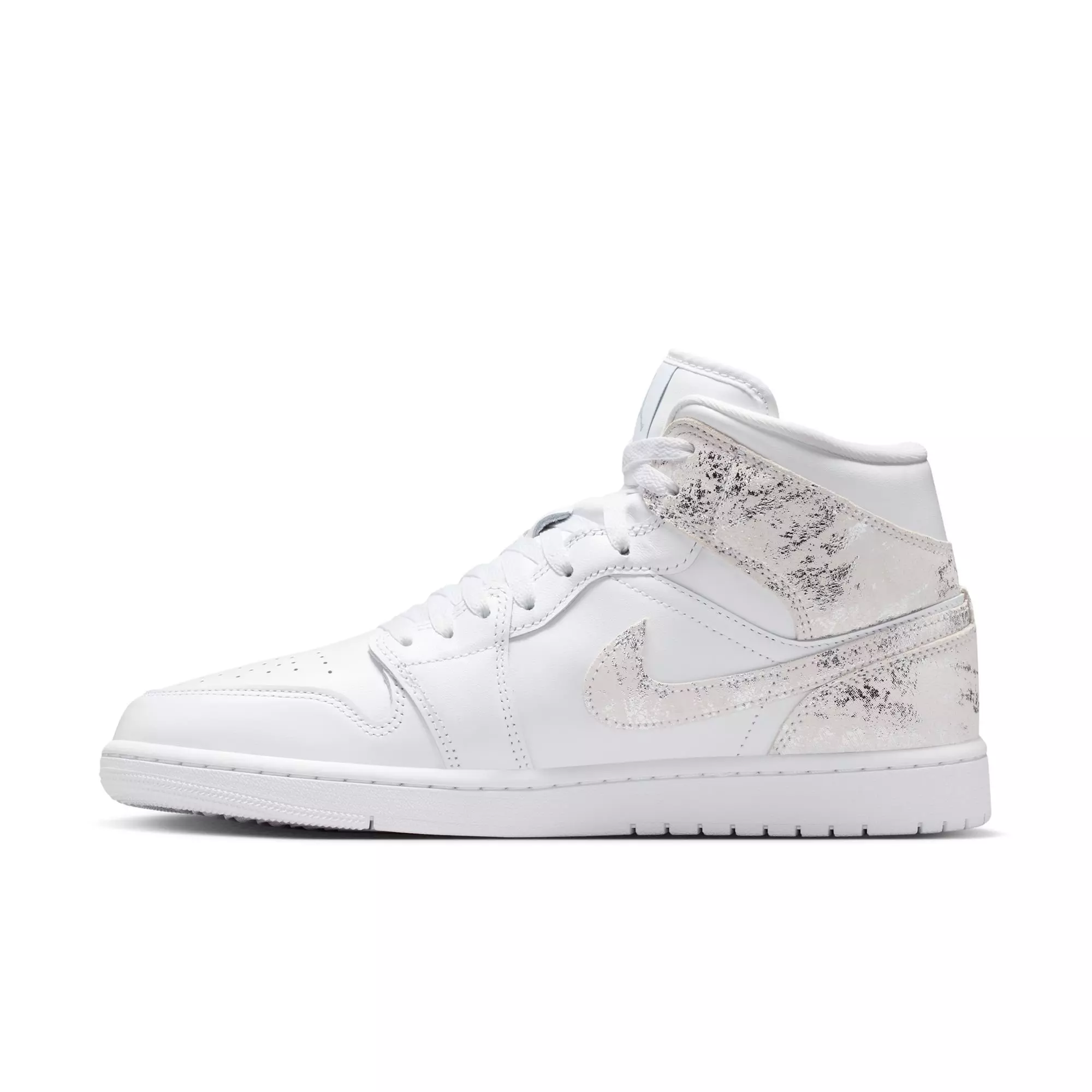 Jordan 1 Mid SE "White/Field Silver" Men's Shoe - WHITE/SILVER