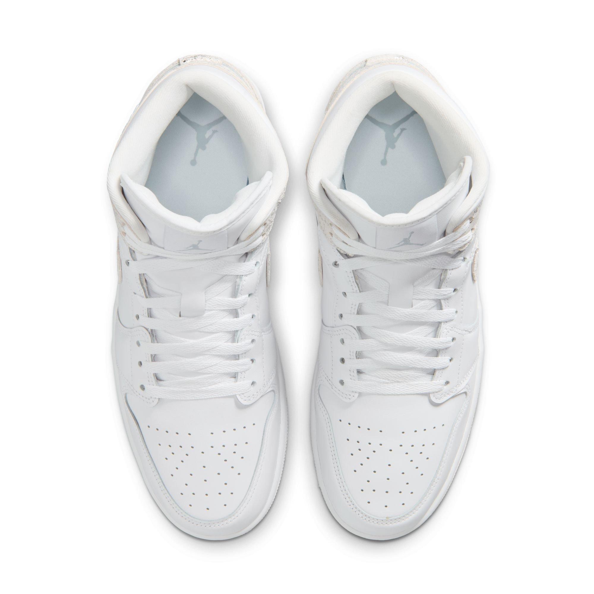 Jordan 1 Mid SE "White/Field Silver" Men's Shoe - WHITE/SILVER Thumbnail View 6