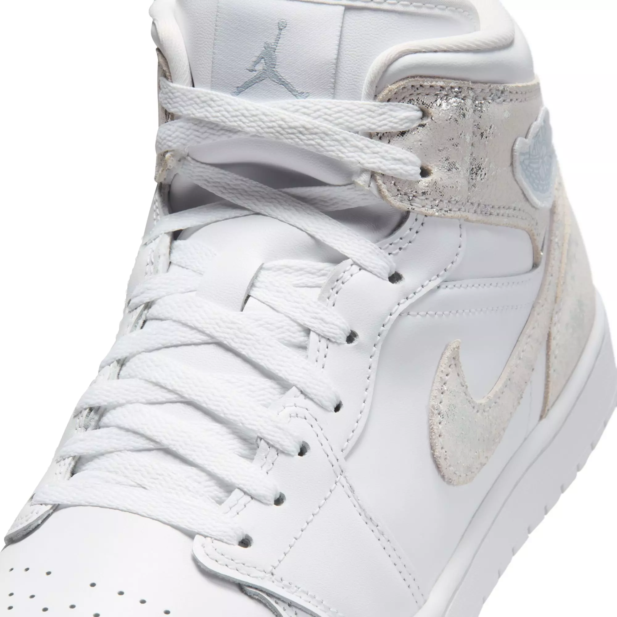 Jordan 1 Mid SE "White/Field Silver" Men's Shoe - WHITE/SILVER