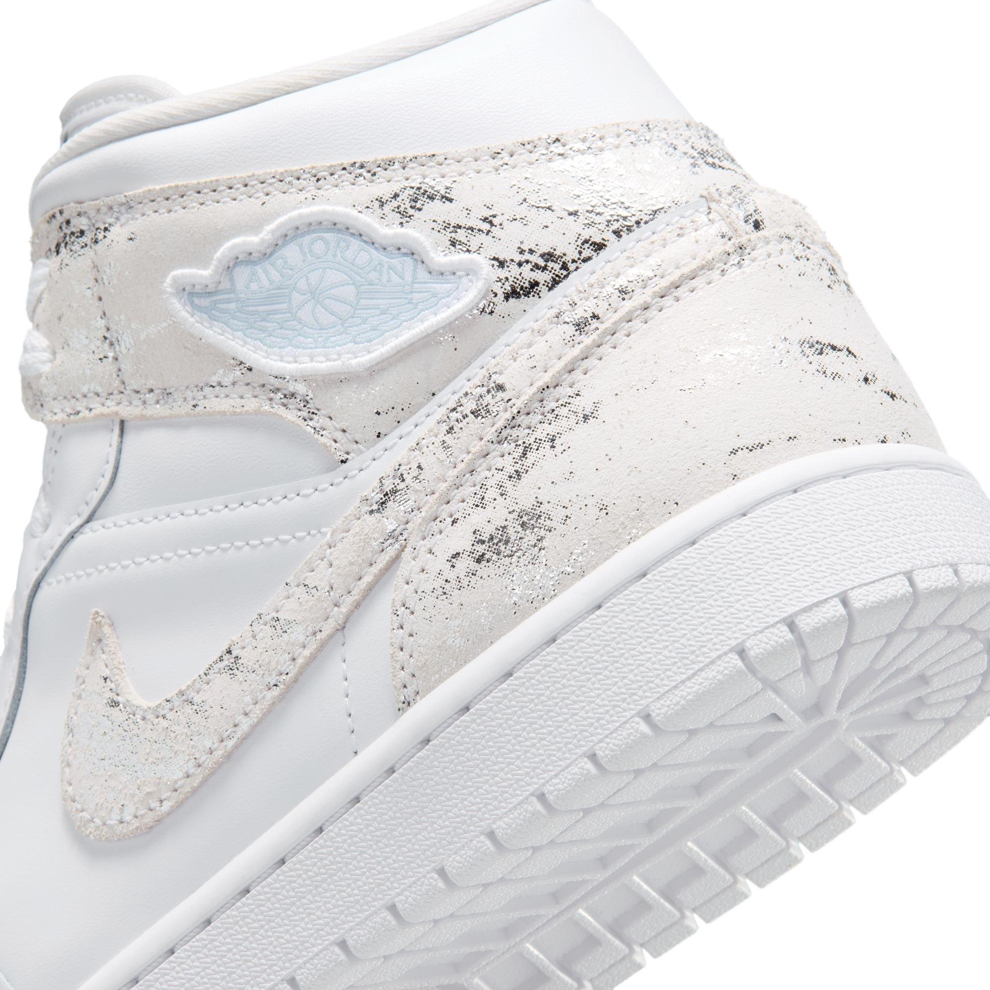 Jordan 1 Mid SE "White/Field Silver" Men's Shoe - WHITE/SILVER Thumbnail View 10