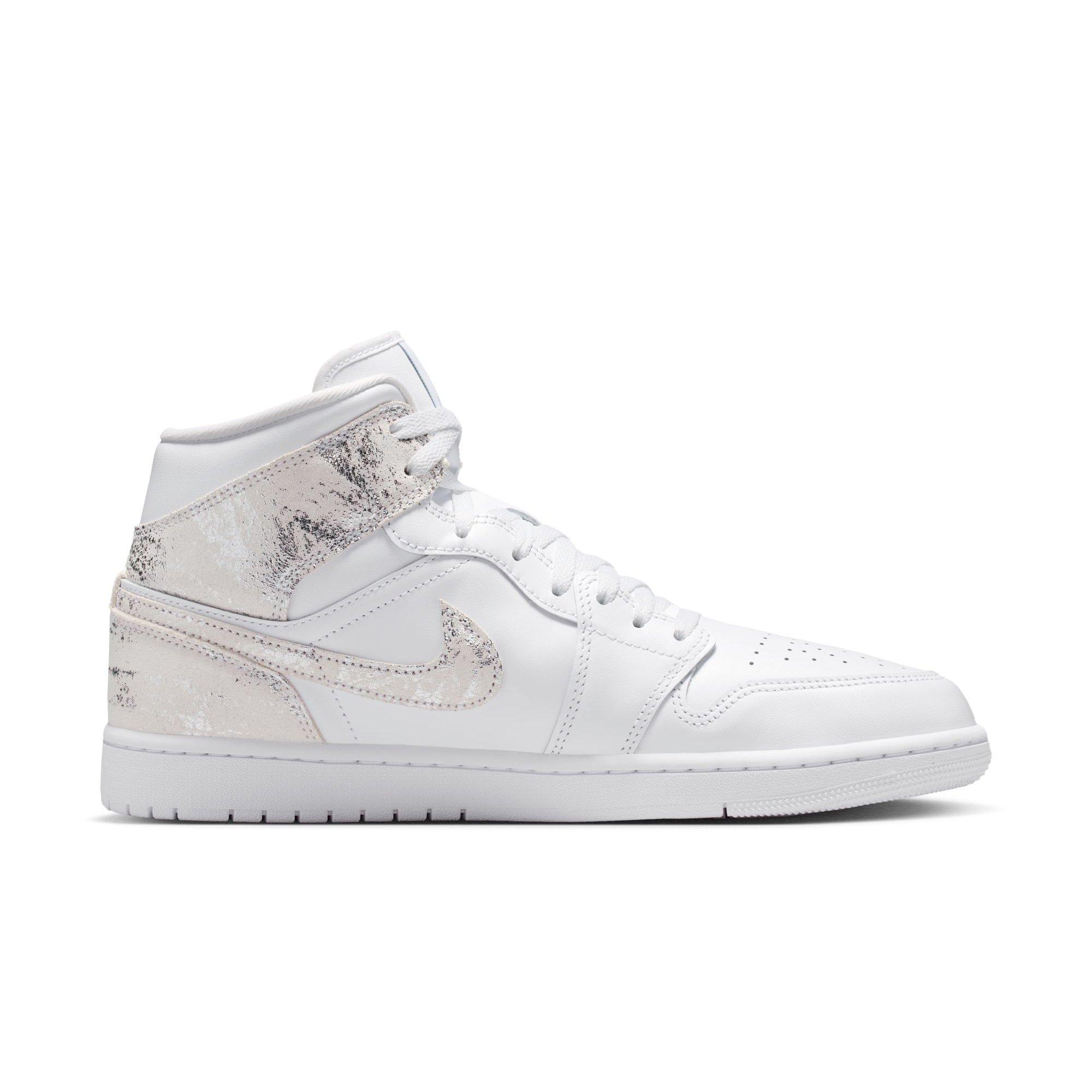 Jordan 1 Mid SE "White/Field Silver" Men's Shoe - WHITE/SILVER Thumbnail View 2