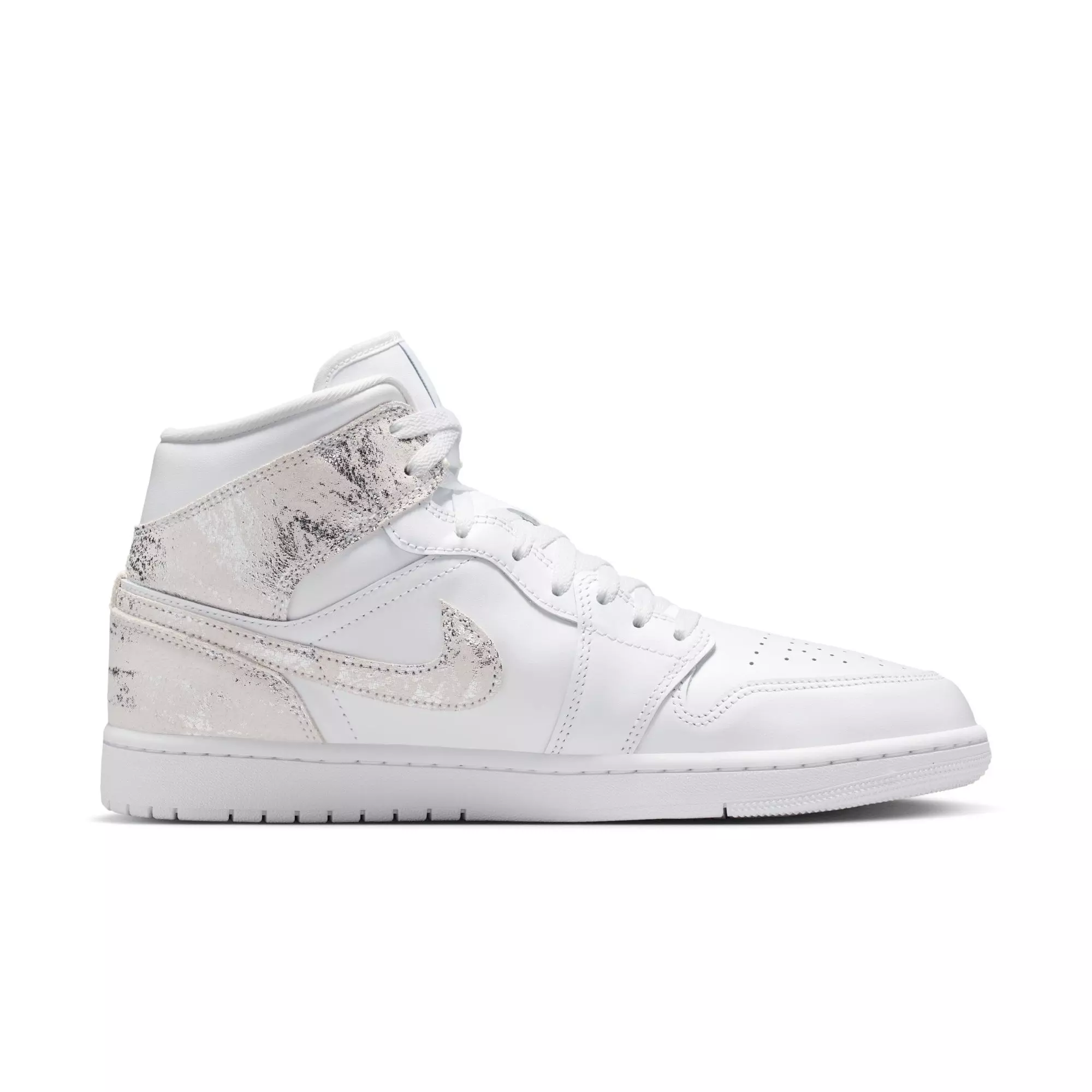Jordan 1 Mid SE "White/Field Silver" Men's Shoe - WHITE/SILVER