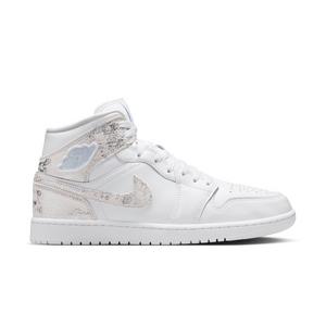 Jordan 1 Mid SE "White/Field Silver" Men's Shoe