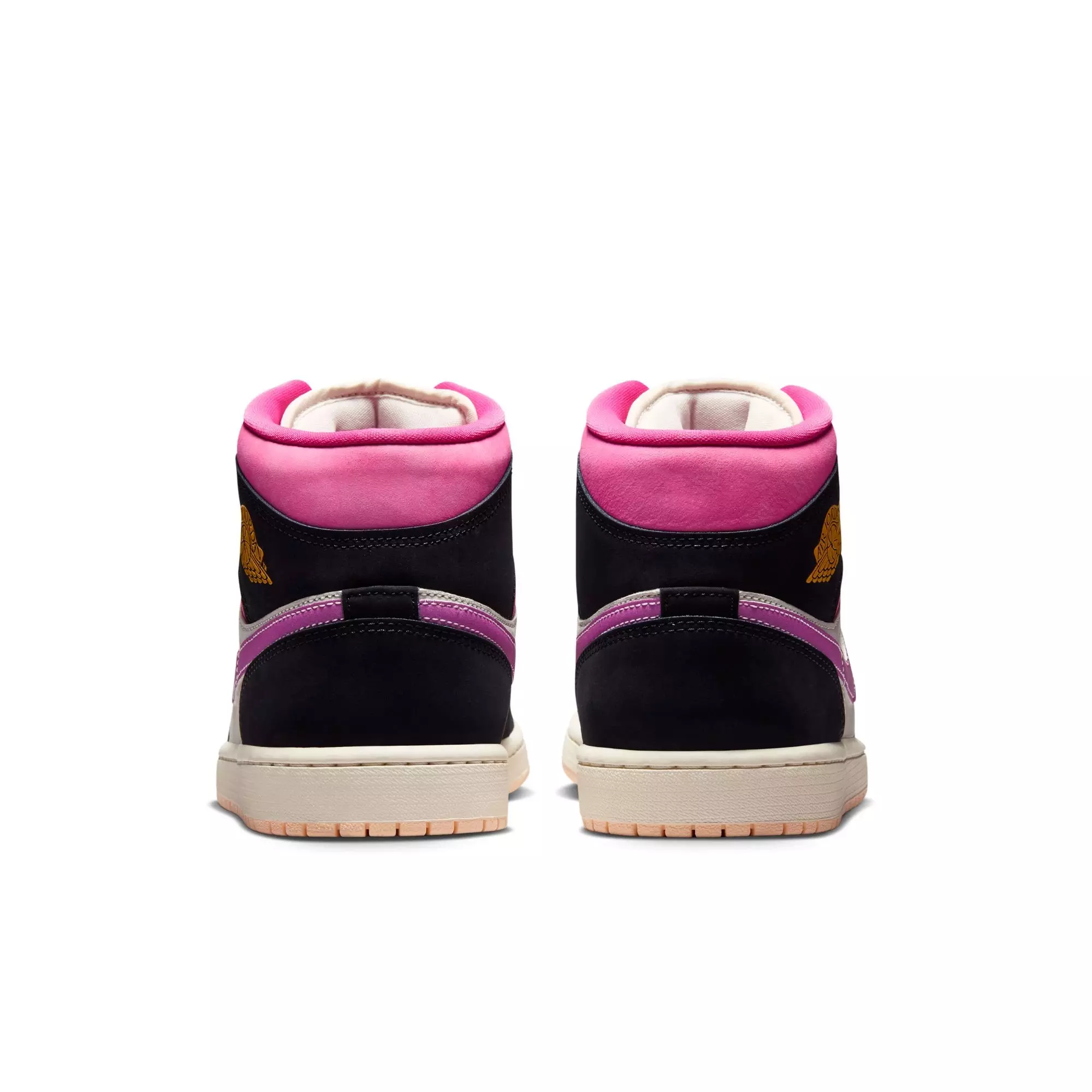 Jordan 1 Mid SE "Black/University Gold/Sail/Pinksicle" Men's Shoe - BLACK/PINK