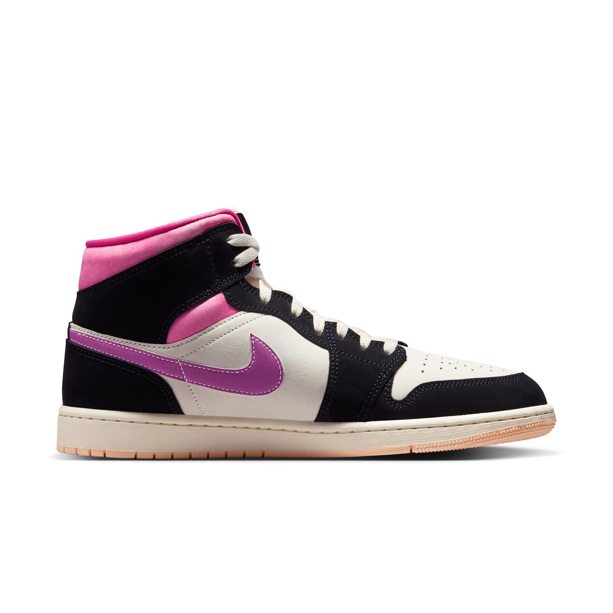 Jordan 1 Mid SE "Black/University Gold/Sail/Pinksicle" Men's Shoe - BLACK/PINK Thumbnail View 2